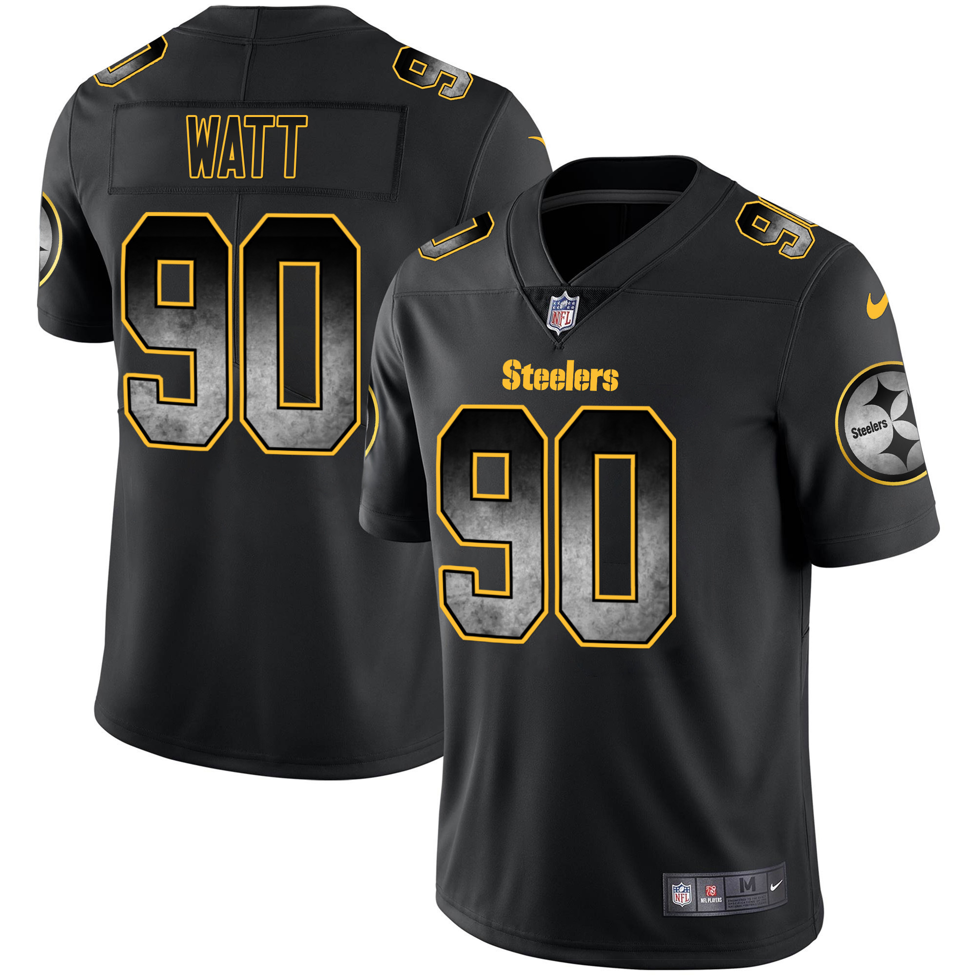 Men's T. J. Watt Pittsburgh Steelers Black Jersey - All Stitched
