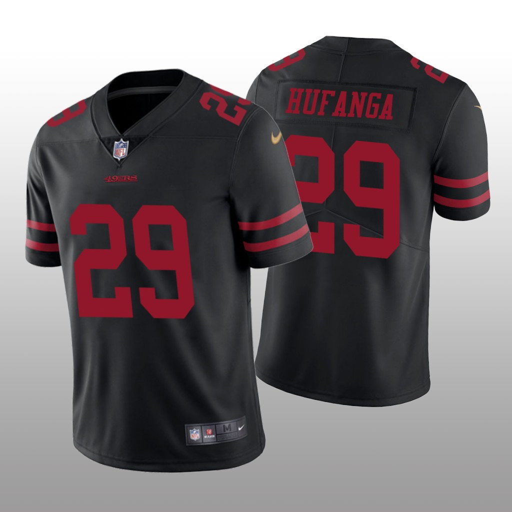 Men's Talanoa Hufanga San Francisco 49ers Black Jersey - All Stitched