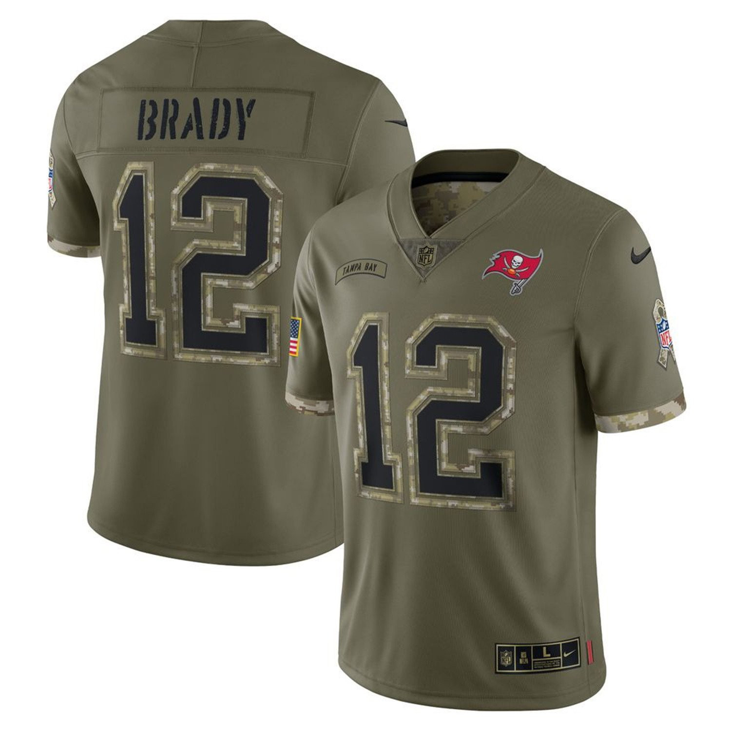 Men's Tampa Bay Buccaneers Tom Brady Limited Salute To Service Jersey - All Stitched