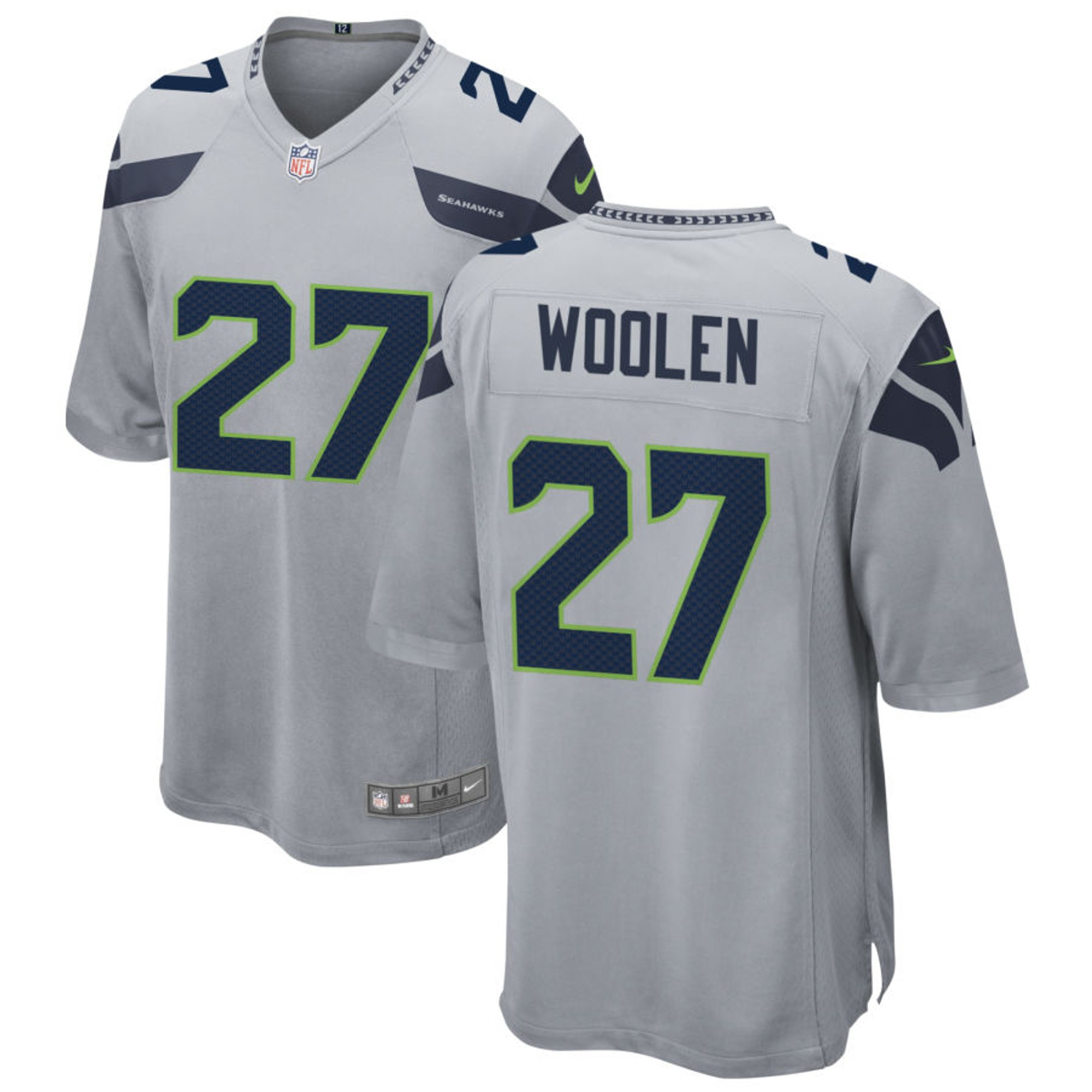 Men's Tariq Woolen Seattle Seahawks Gray Gray Jersey - All Stitched