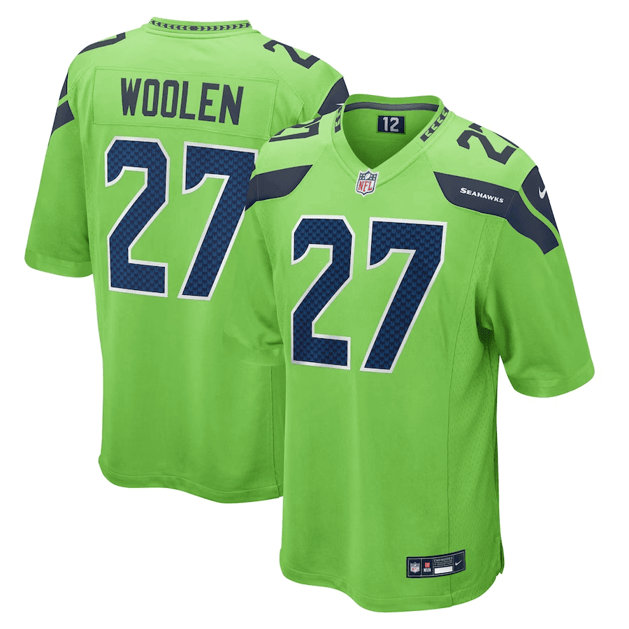 Men's Tariq Woolen Seattle Seahawks Neon Green Neon Green Jersey - All Stitched