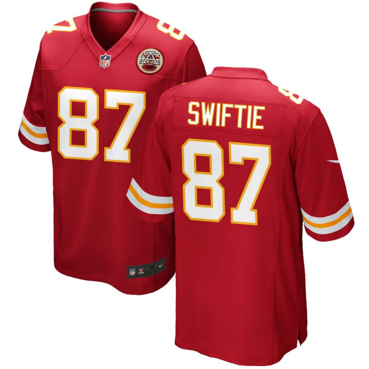 Men's Taylor Swift Swiftie Kansas City Chiefs Red Red Jersey - All Stitched