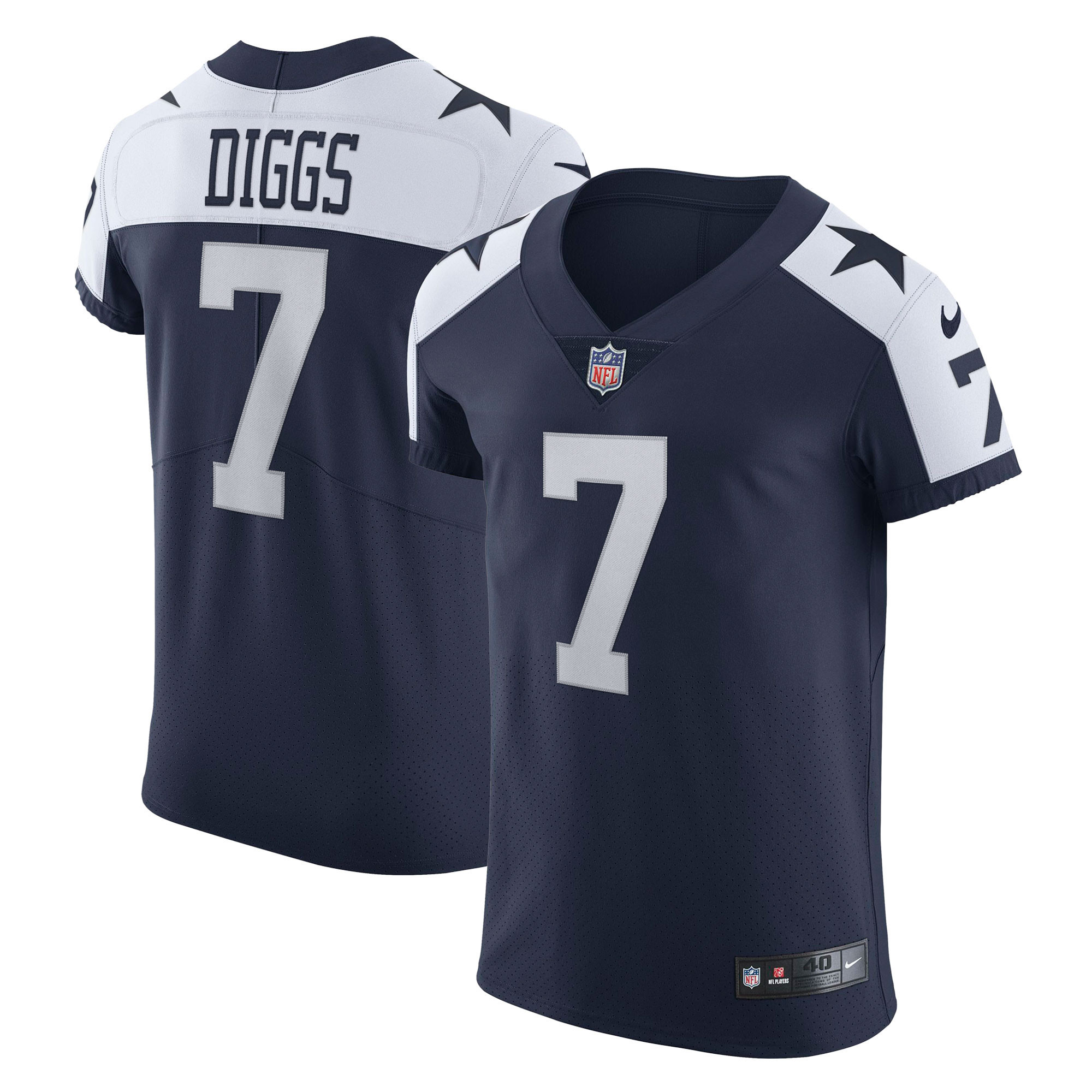 Men's Trevon Diggs Dallas Cowboys Navy/White Jersey - All Stitched