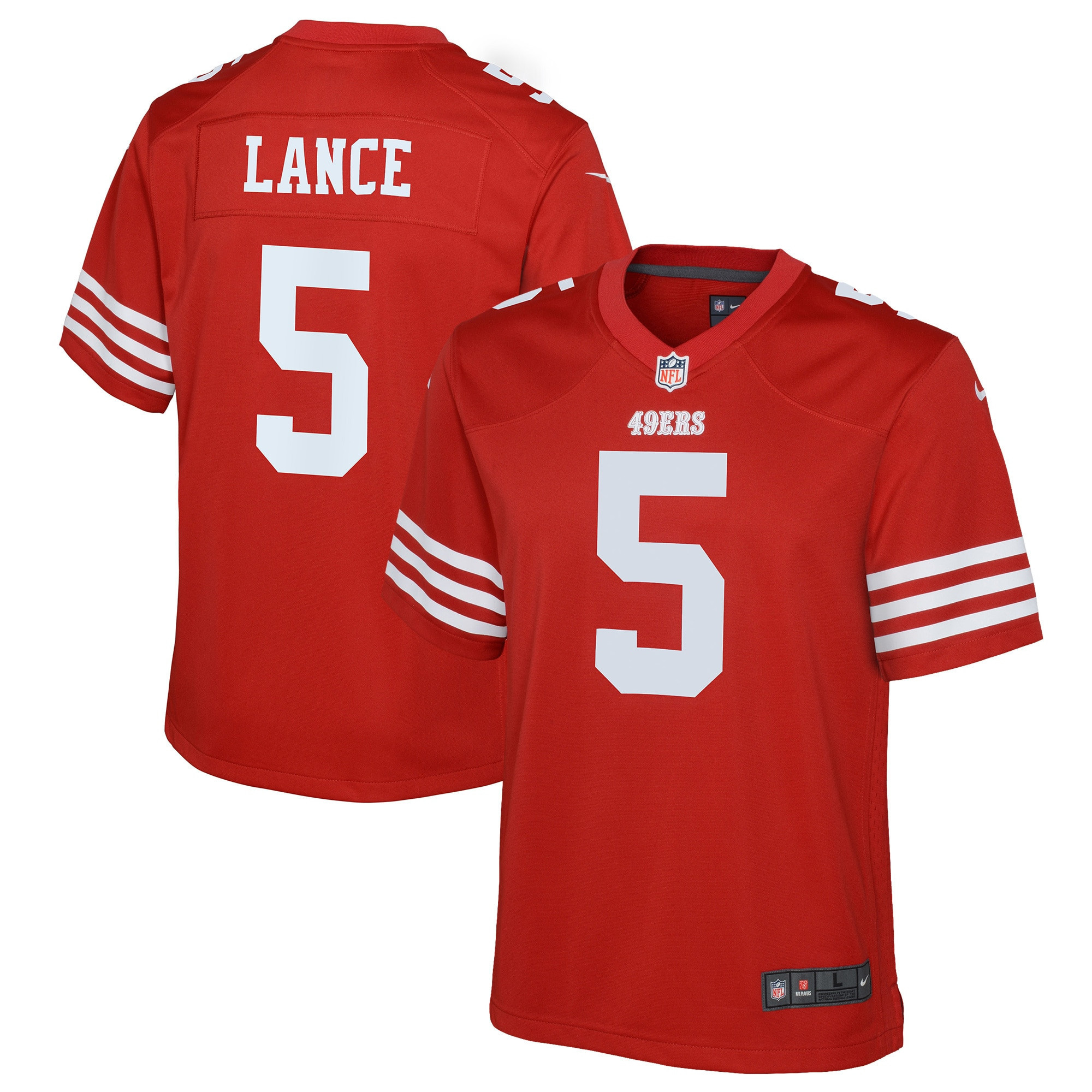 Men's Trey Lance San Francisco 49ers Red Jersey - All Stitched