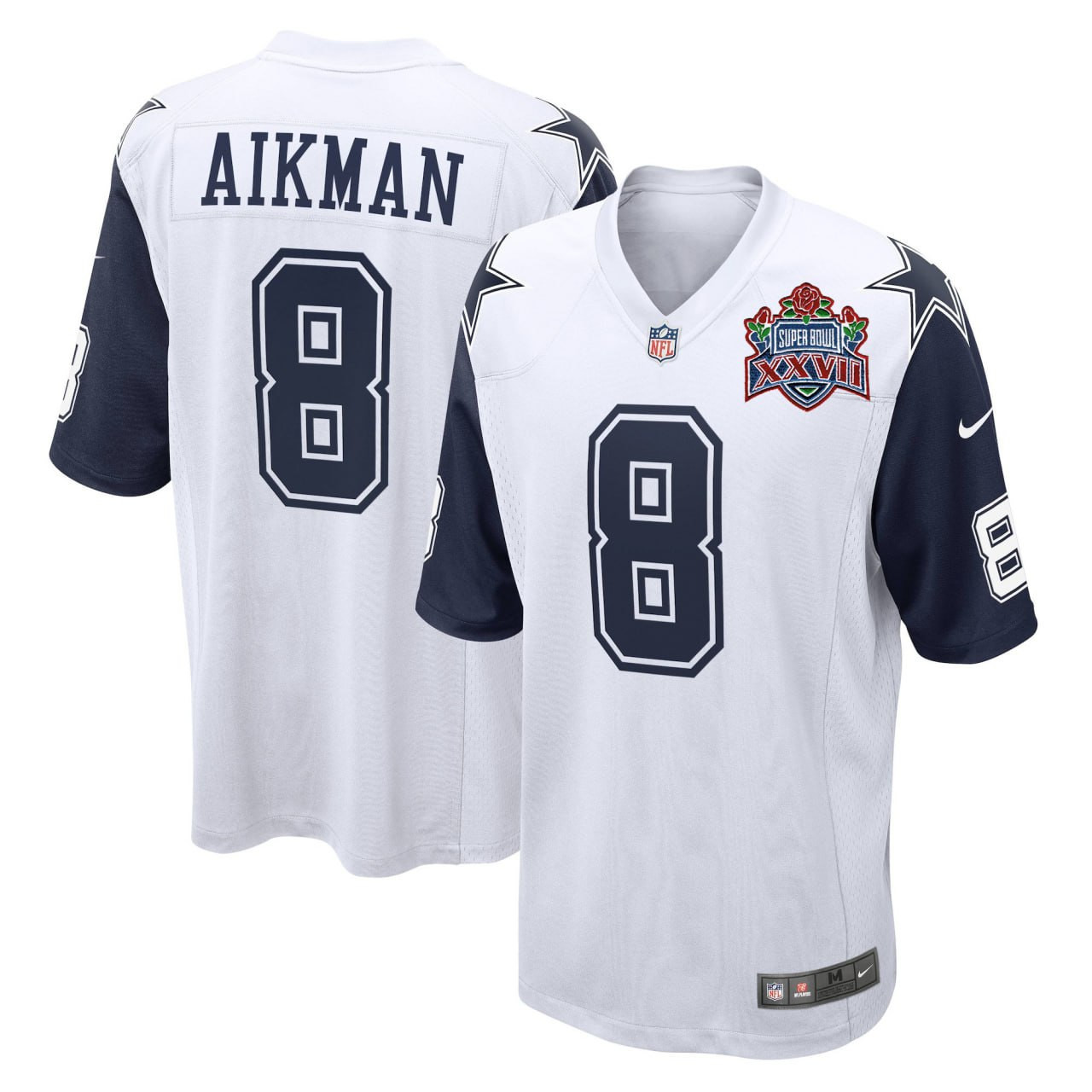 Men's Troy Aikman Dallas Cowboys Color Rush Super Bowl Patch Troy Aikman Jersey - All Stitched