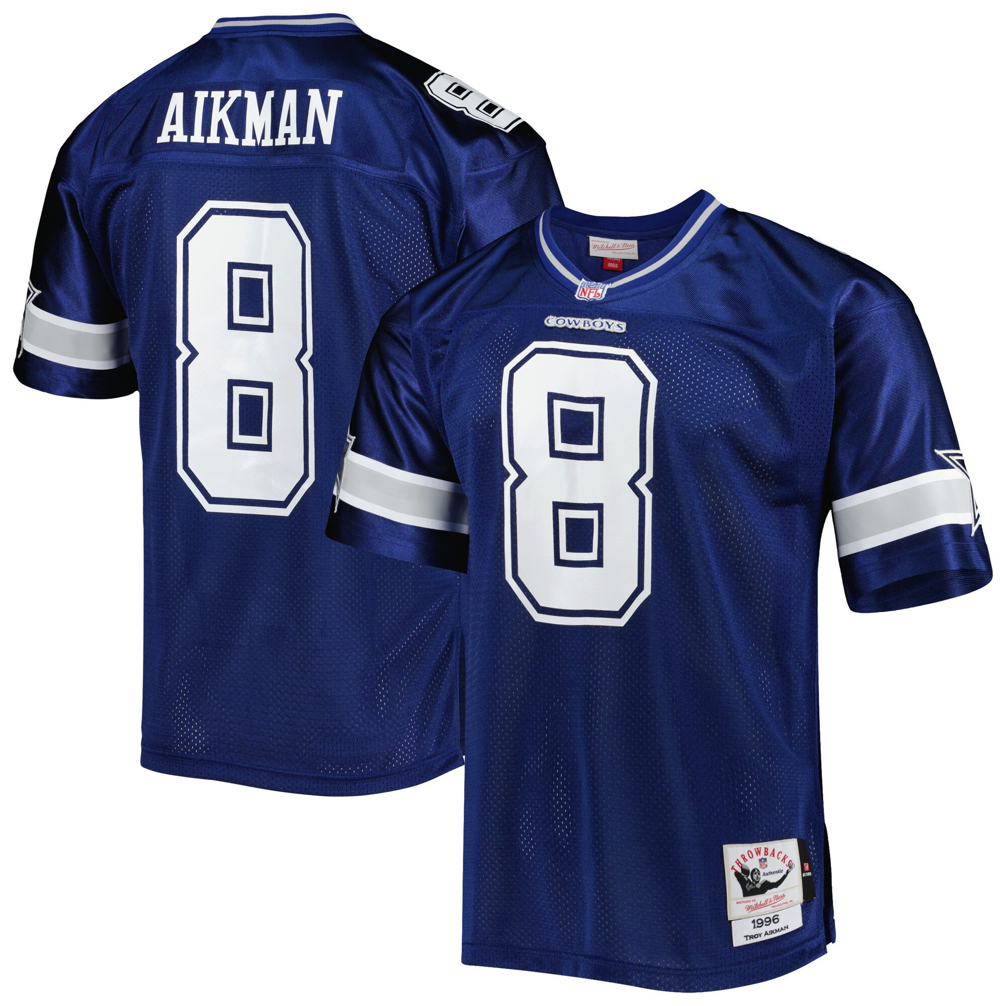 Men's Troy Aikman Dallas Cowboys Navy Jersey - All Stitched