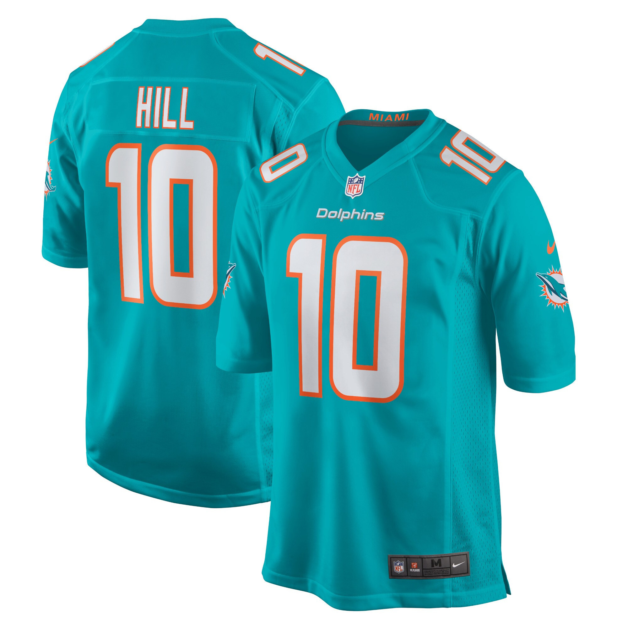 Men's Tyreek Hill Miami Dolphins Game Teal Jersey - All Stitched