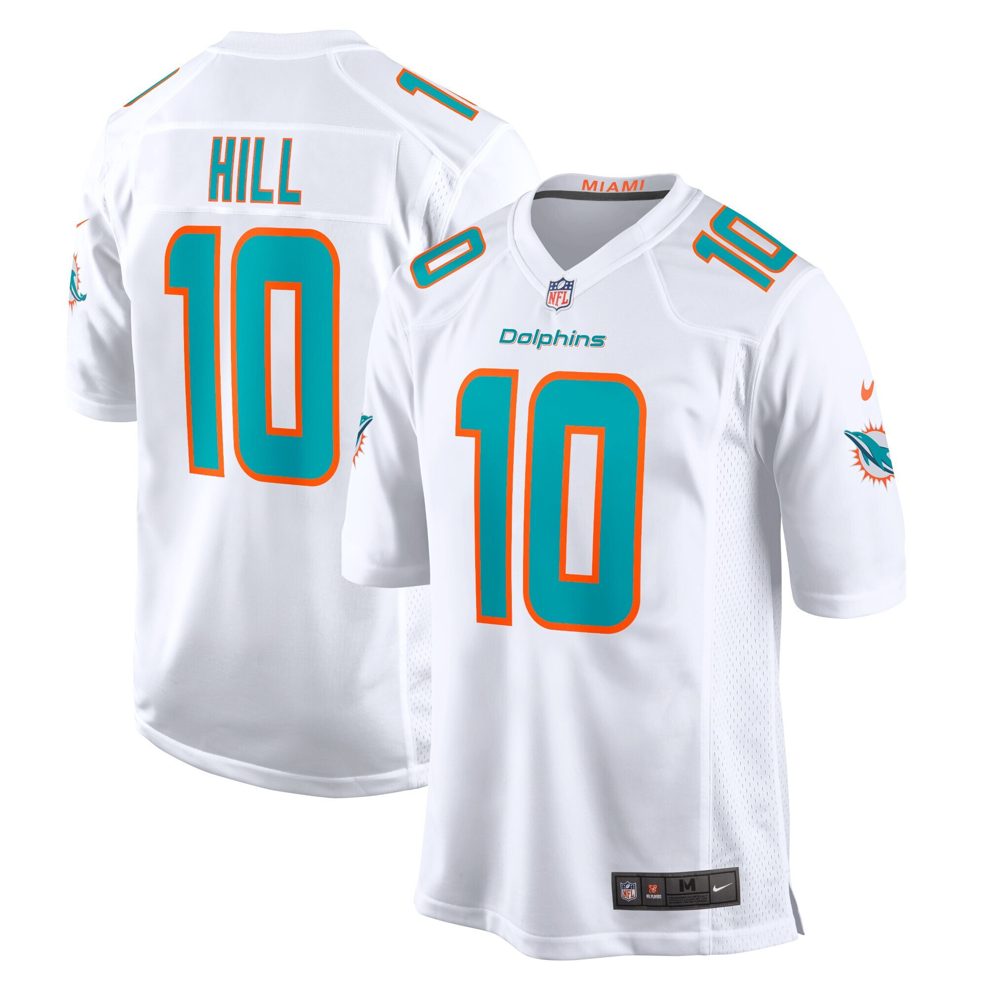 Men's Tyreek Hill Miami Dolphins Game White Jersey - All Stitched