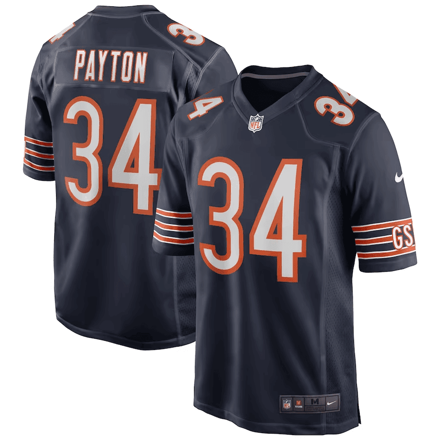 Men's Walter Payton Chicago Bears GSH Navy Game Navy Jersey - All Stitched