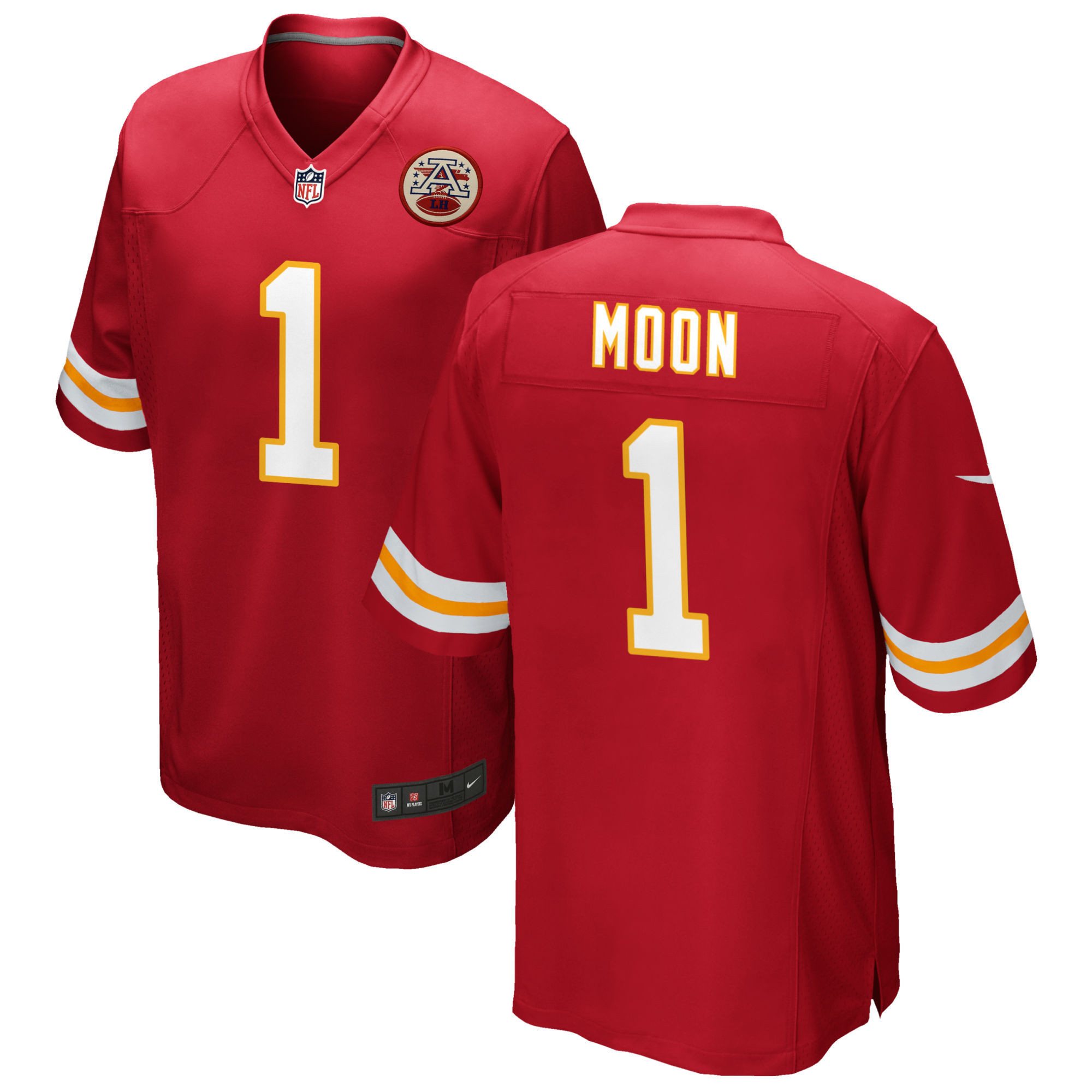 Men's Warren Moon Kansas City Chiefs Red Red Jersey - All Stitched
