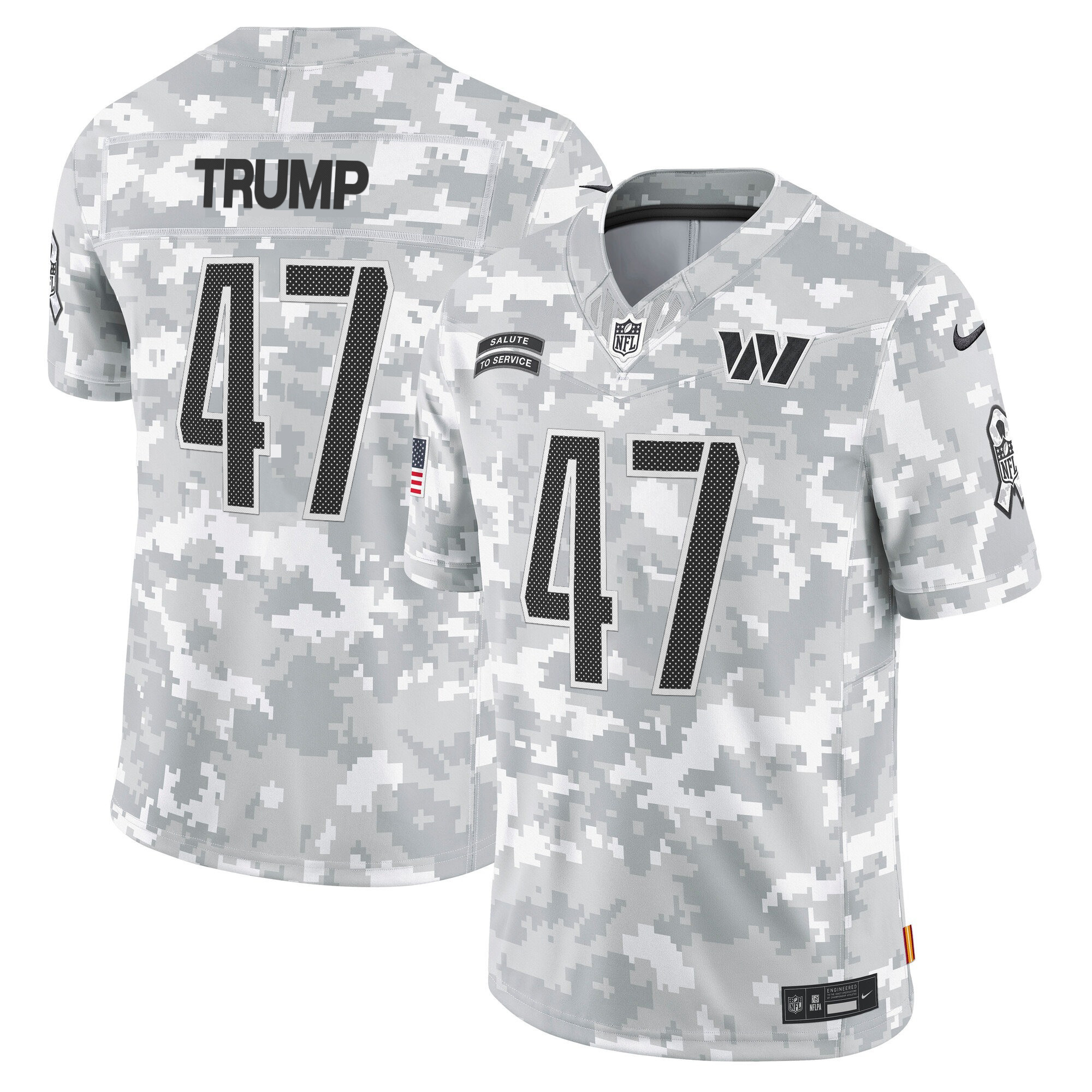 Men's Washington Commanders 2024 Salute to Service Vapor Limited Donald Trump Jersey - All Stitched