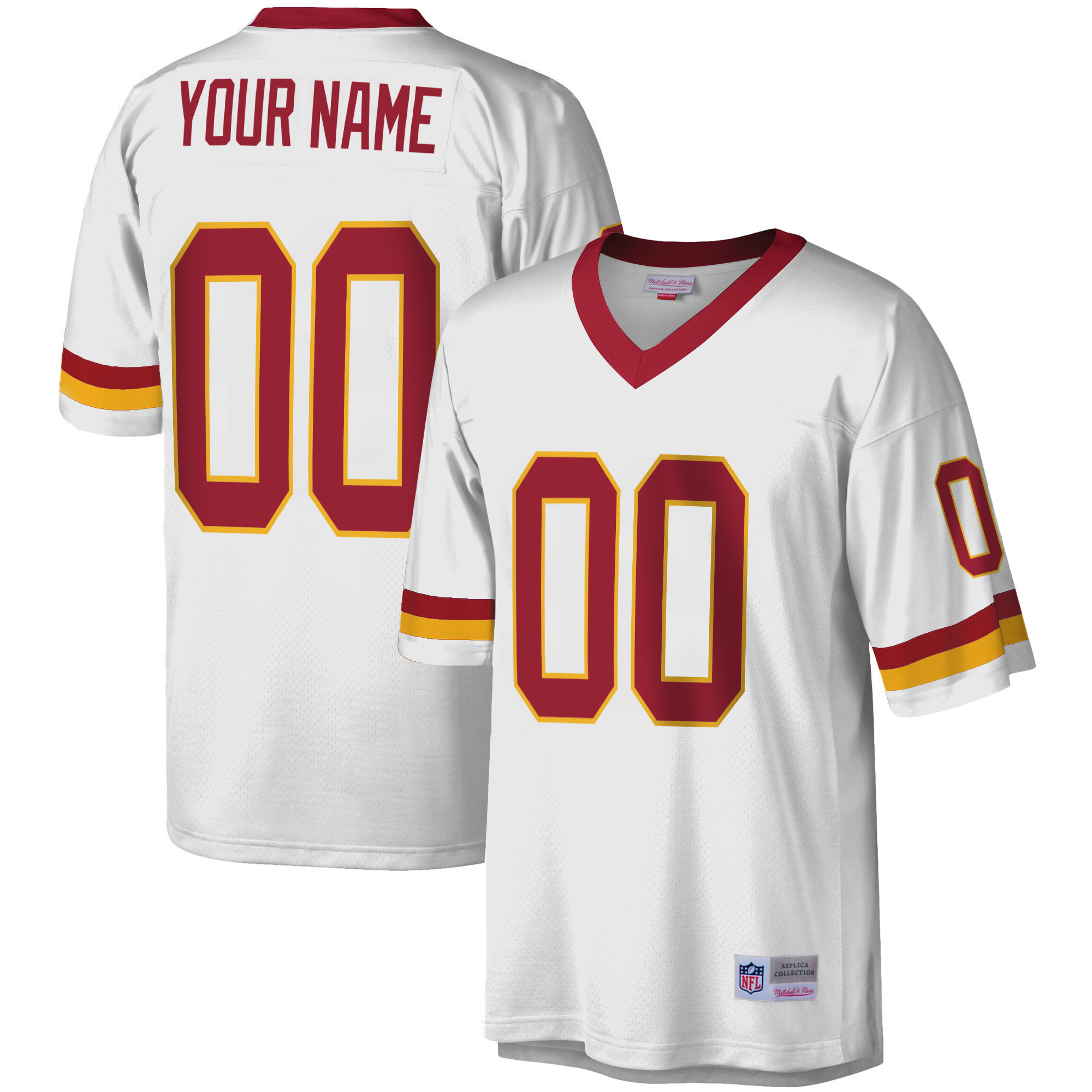 Men's Washington Commanders Big & Tall Legacy Custom White Jersey - All Stitched
