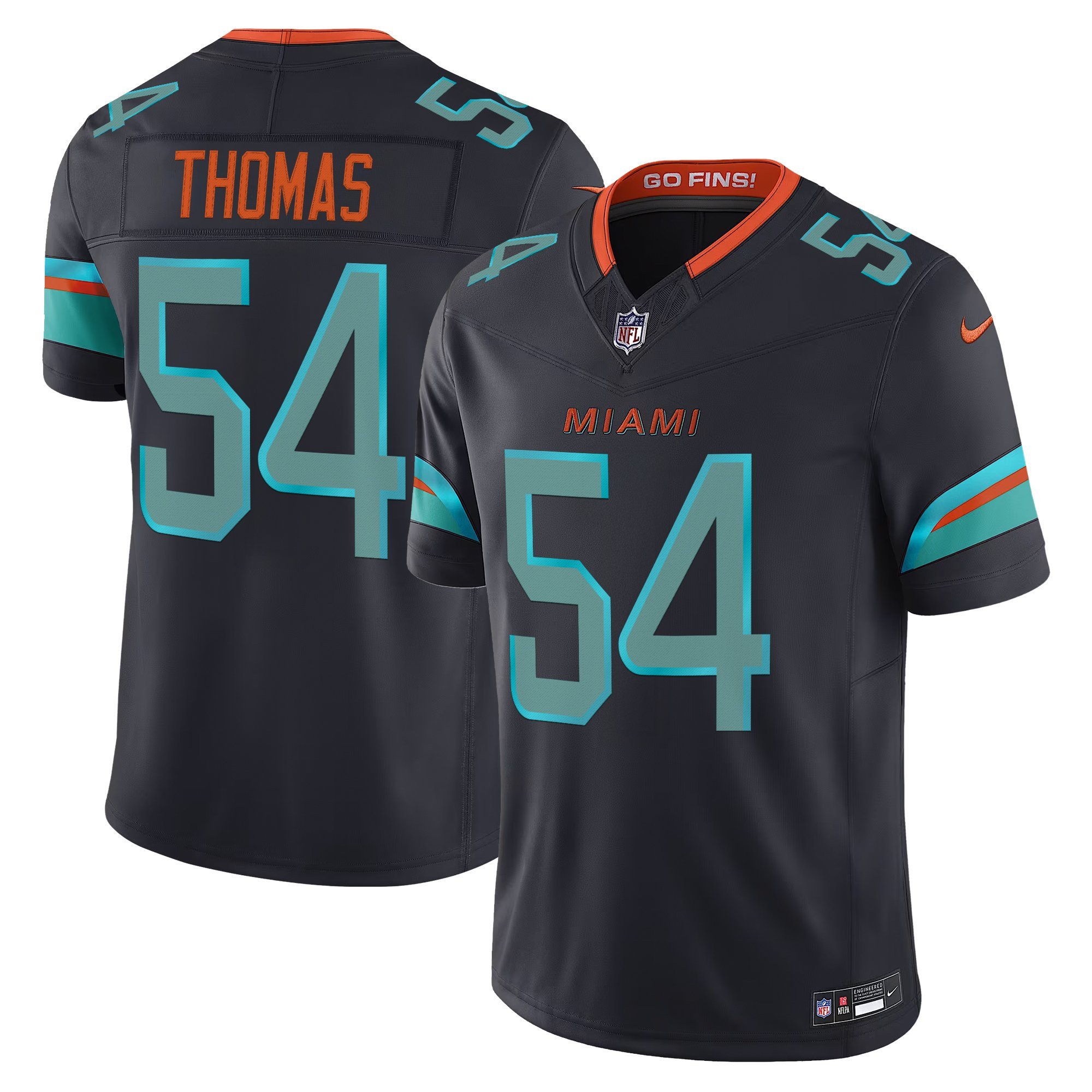 Men's Zach Thomas Miami Dolphins 2025 "Rivalries" Vapor Limited Jersey - All Stitched