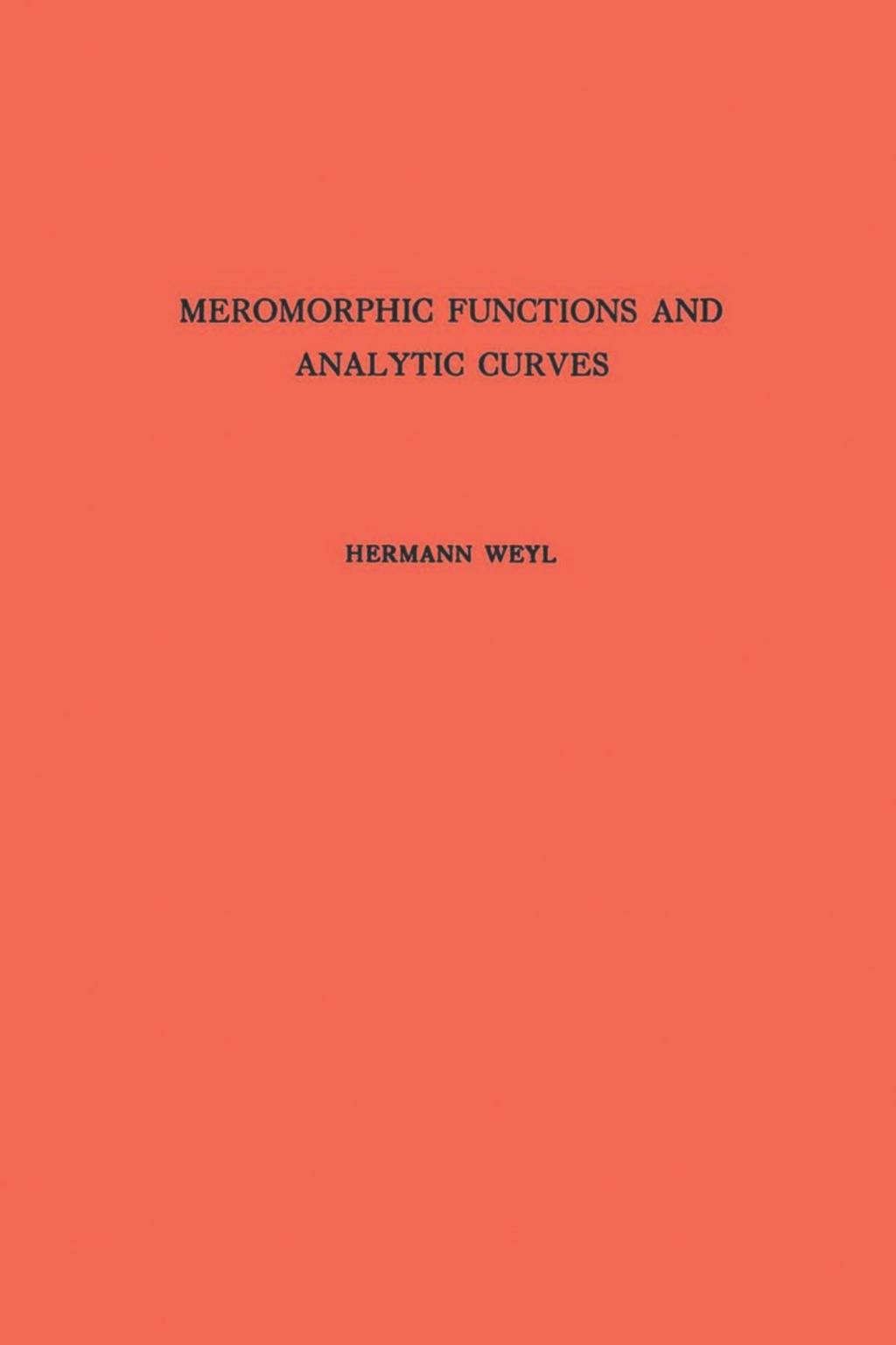 Meromorphic Functions and Analytic Curves  â€“ PDF/EPUB Version Downloadable