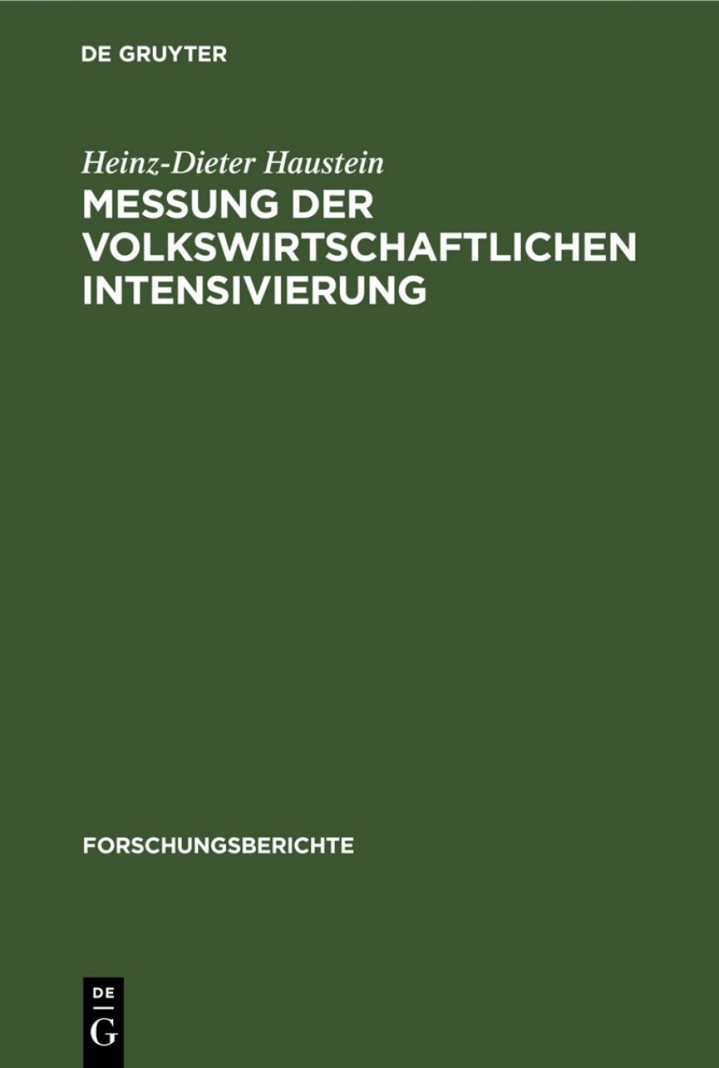 Messung der volkswirtschaftlichen Intensivierung Zur Methodologie 1st Edition â€“ PDF/EPUB Version Downloadable