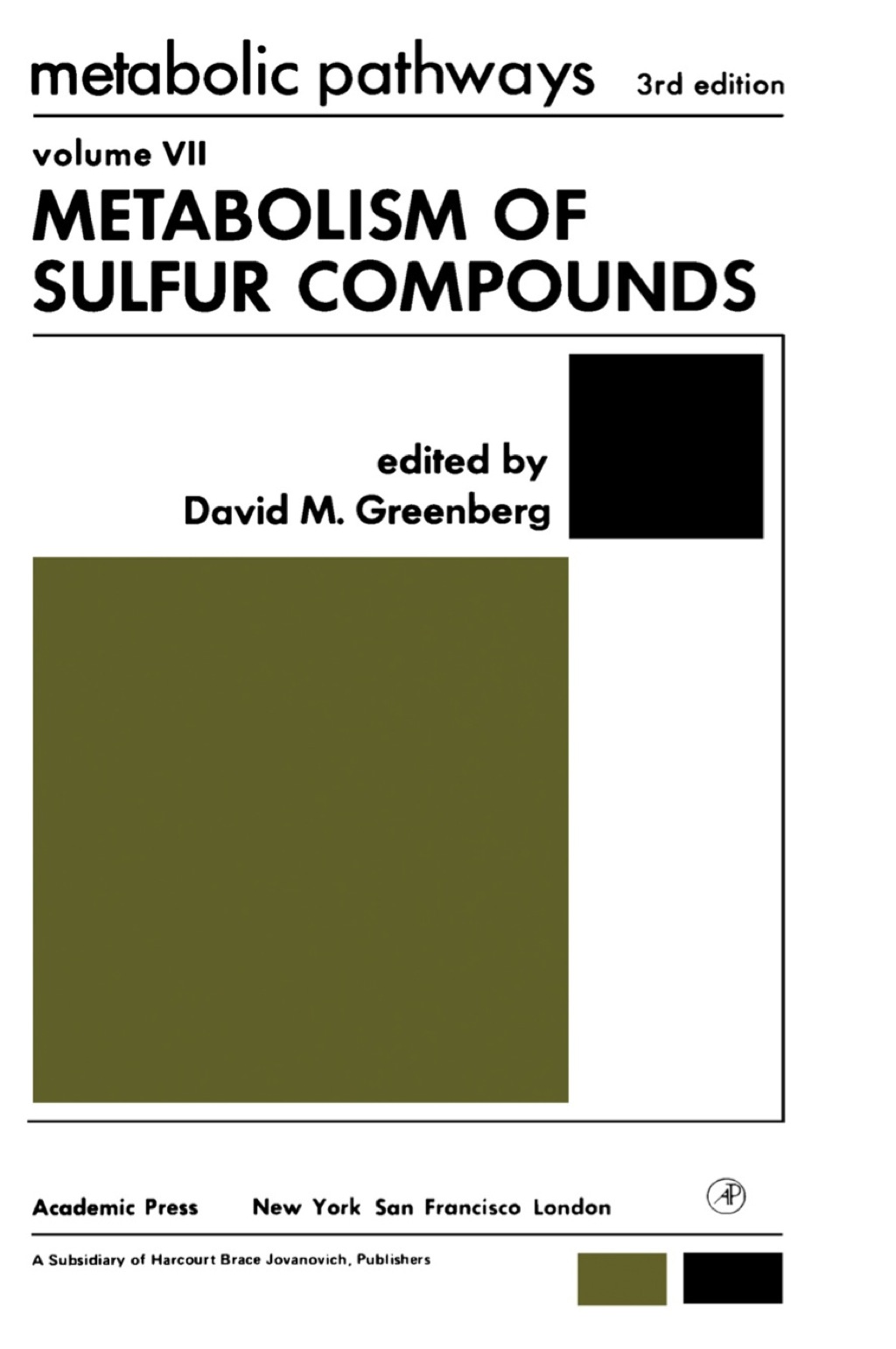 Metabolism of Sulfur Compounds 3rd Edition â€“ PDF/EPUB Version Downloadable