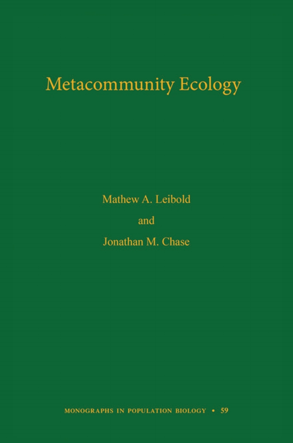 Metacommunity Ecology  â€“ PDF/EPUB Version Downloadable