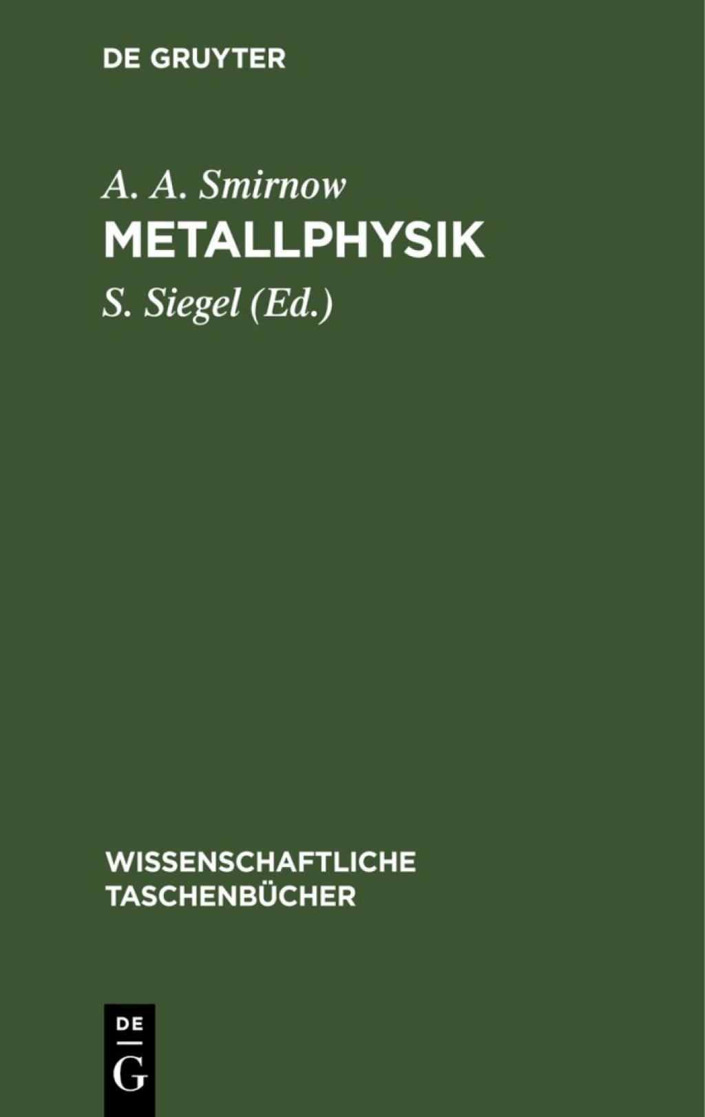 Metallphysik 1st Edition â€“ PDF/EPUB Version Downloadable