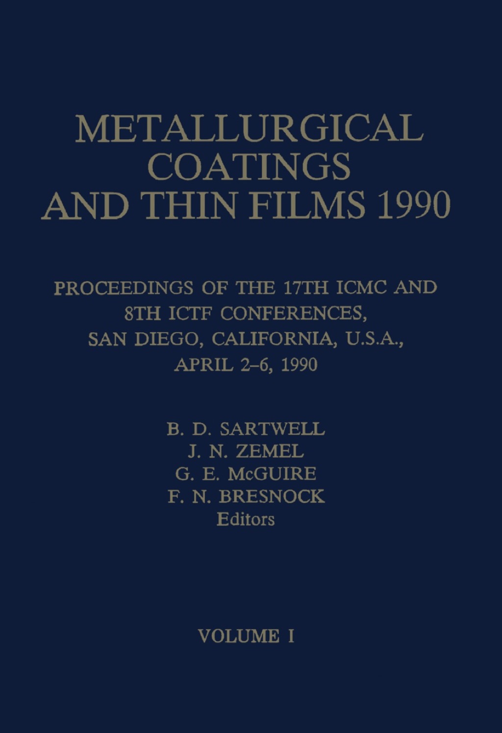 Metallurgical Coatings and Thin Films 1990  â€“ PDF/EPUB Version Downloadable