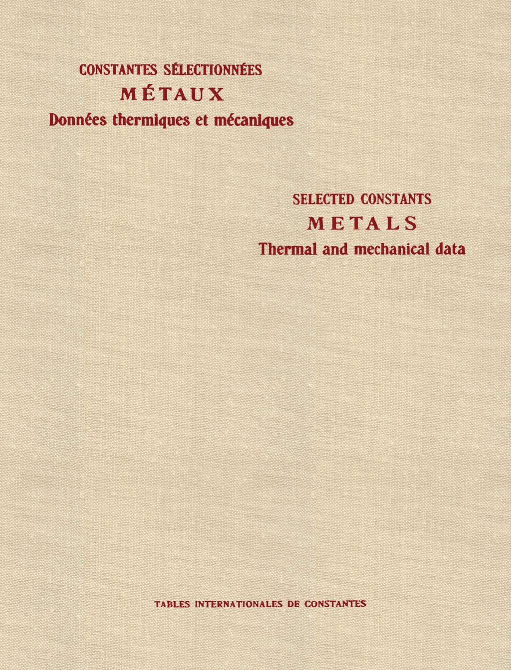 Metals Thermal and Mechanical Data  â€“ PDF/EPUB Version Downloadable