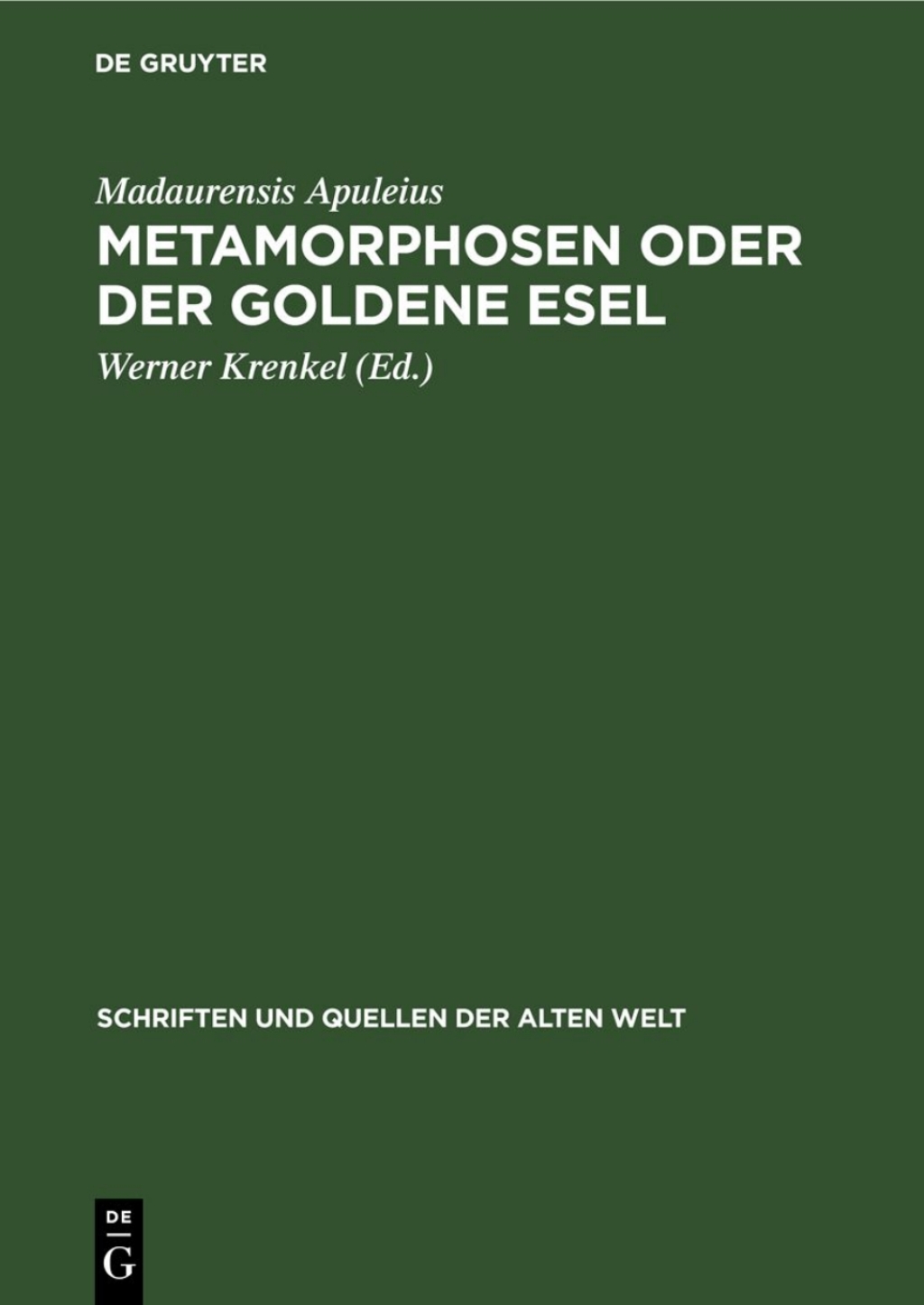 Metamorphosen oder der Goldene Esel 6th Edition â€“ PDF/EPUB Version Downloadable