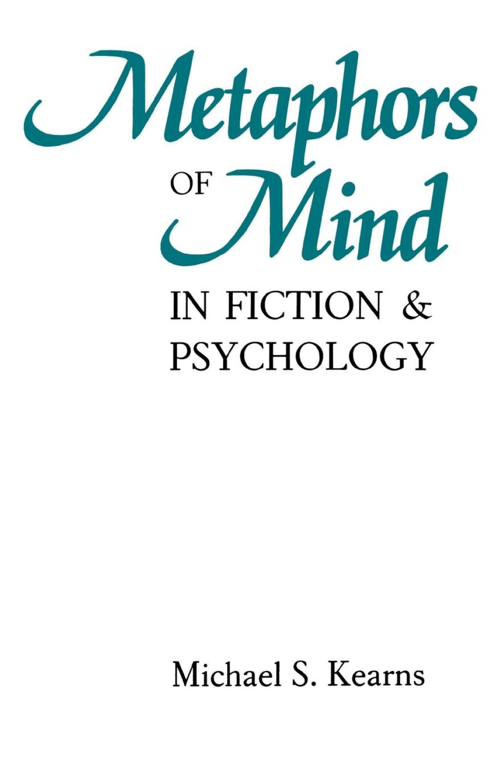 Metaphors of Mind in Fiction and Psychology  â€“ PDF/EPUB Version Downloadable