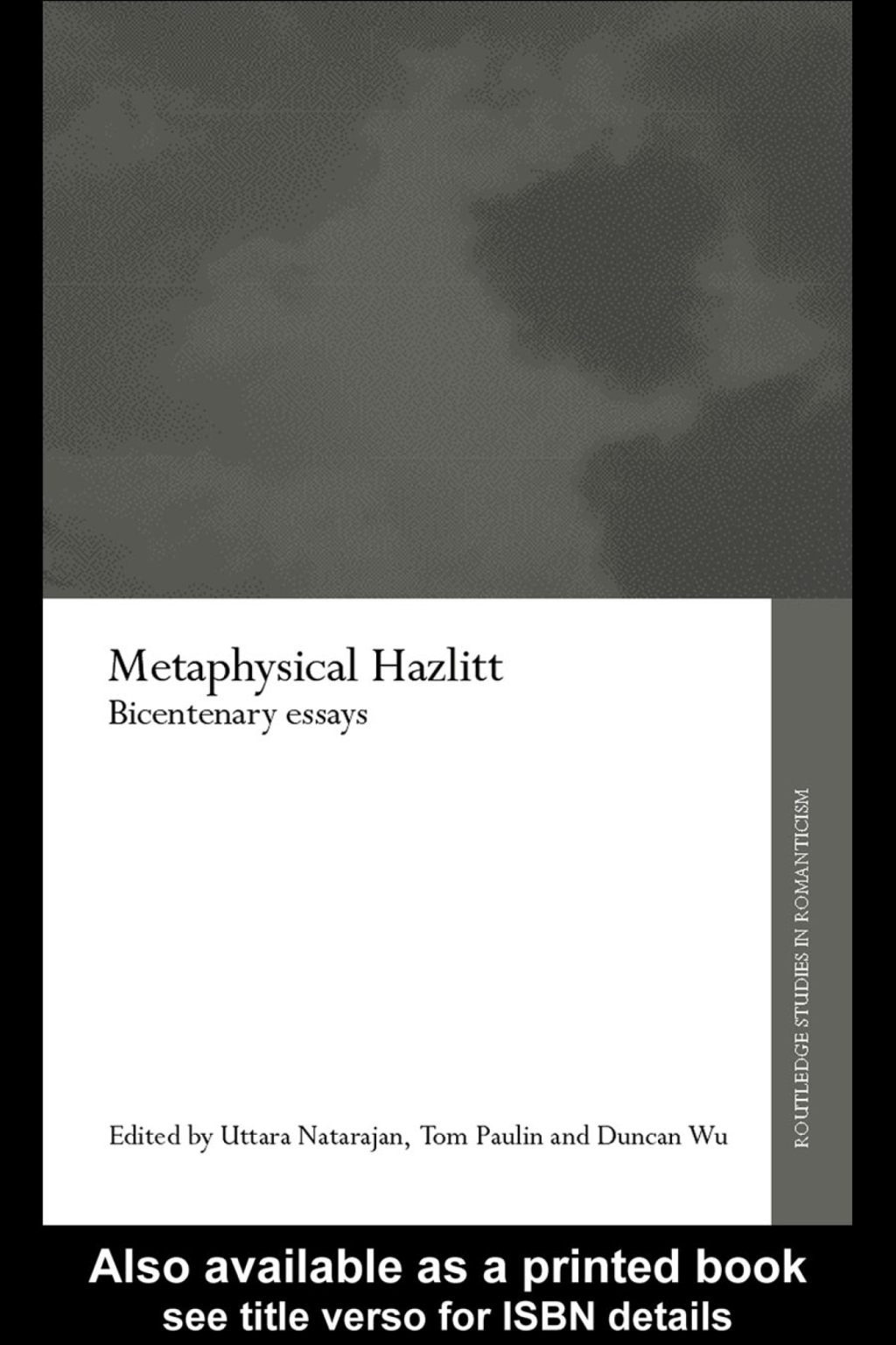 Metaphysical Hazlitt Bicentenary Essays 1st Edition â€“ PDF/EPUB Version Downloadable