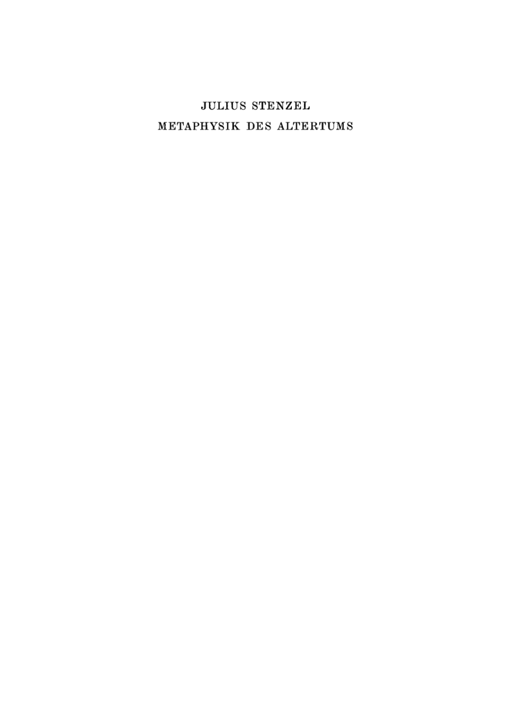 Metaphysik des Altertums 1st Edition â€“ PDF/EPUB Version Downloadable