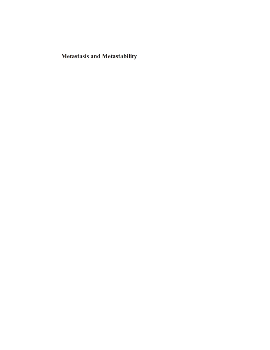 Metastasis and Metastability A Deleuzian Approach to Information  â€“ PDF/EPUB Version Downloadable