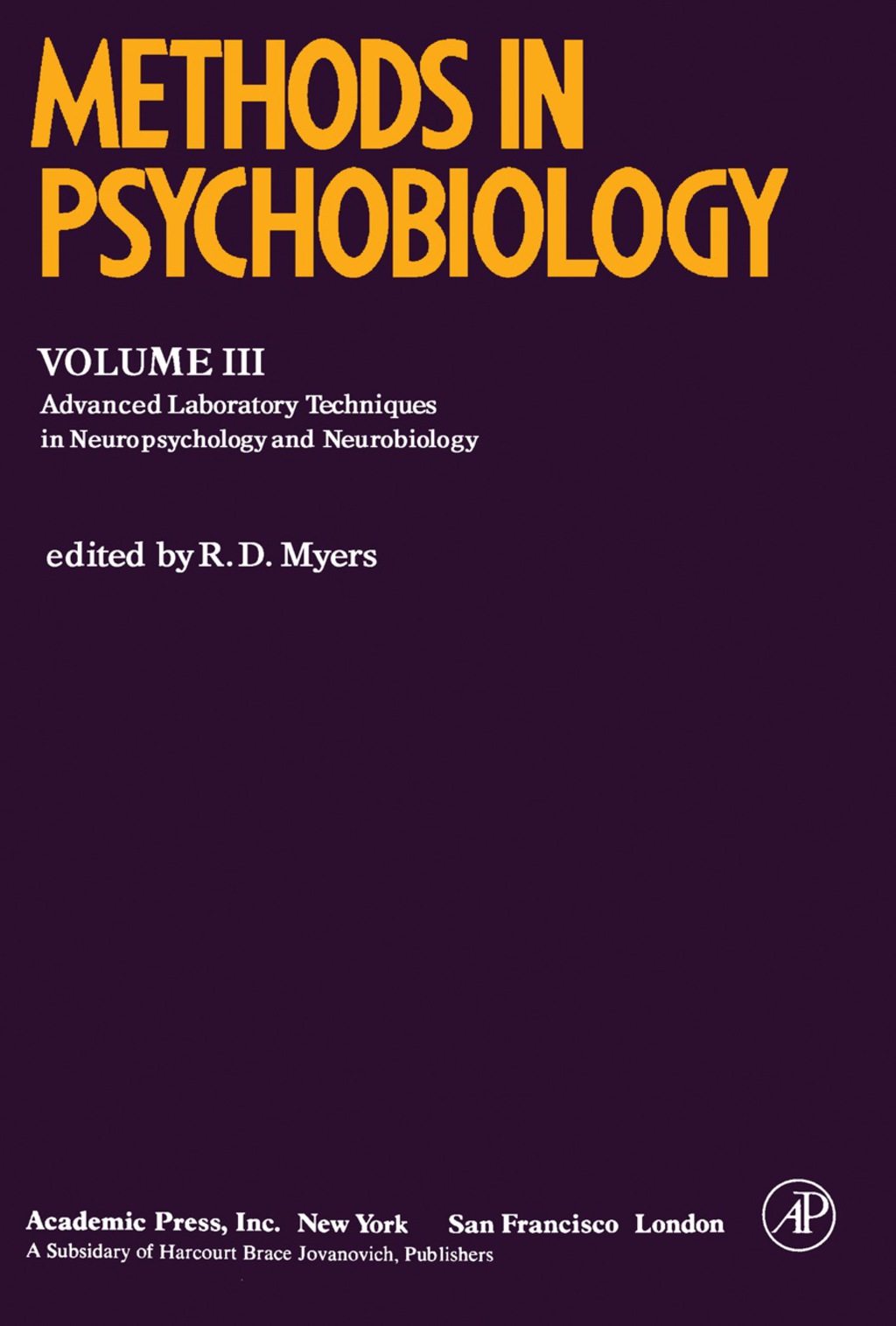 Methods in Psychobiology Advanced Laboratory Techniques in Neuropsychology  â€“ PDF/EPUB Version Downloadable