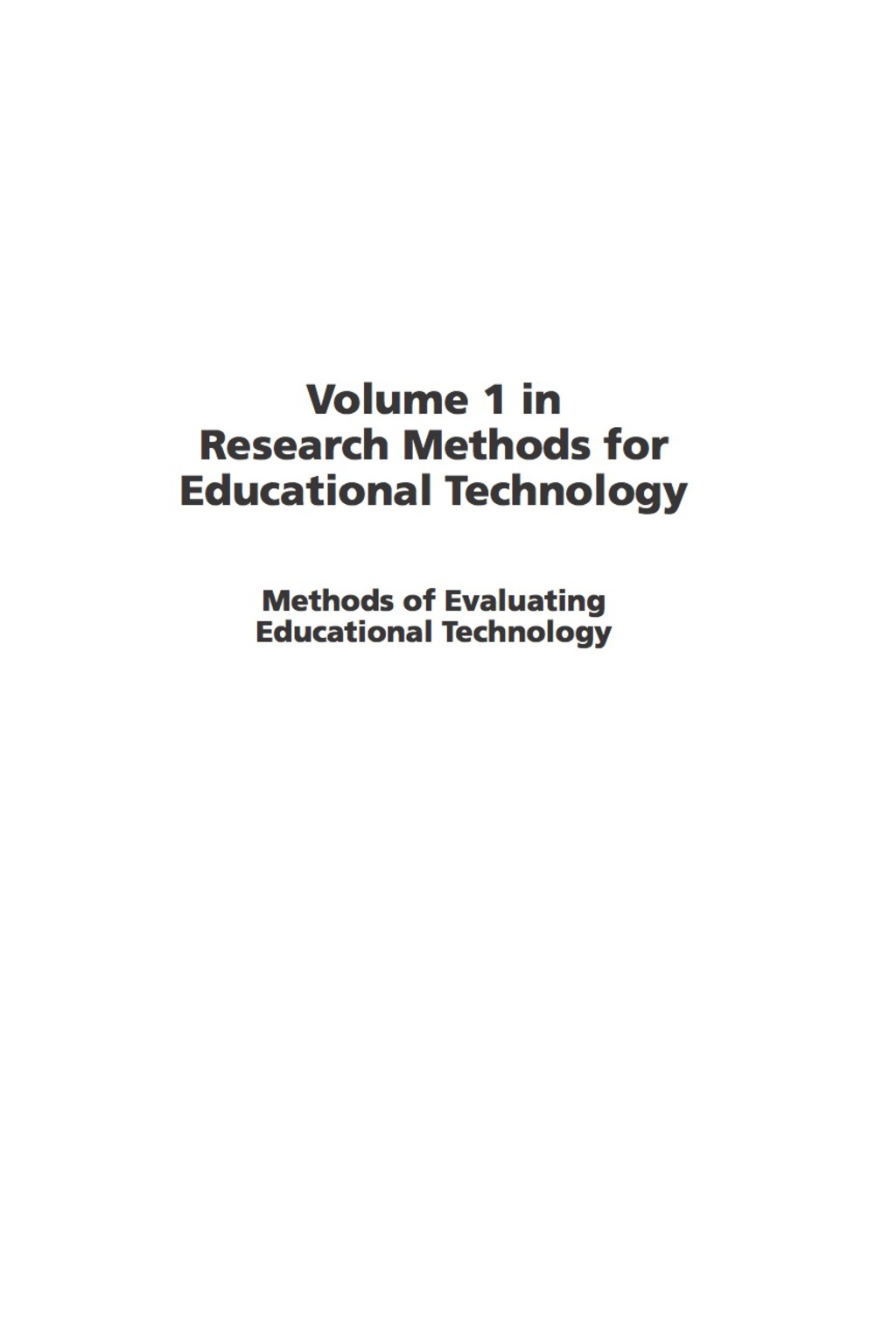 Methods of Evaluating Educational Technology  â€“ PDF/EPUB Version Downloadable
