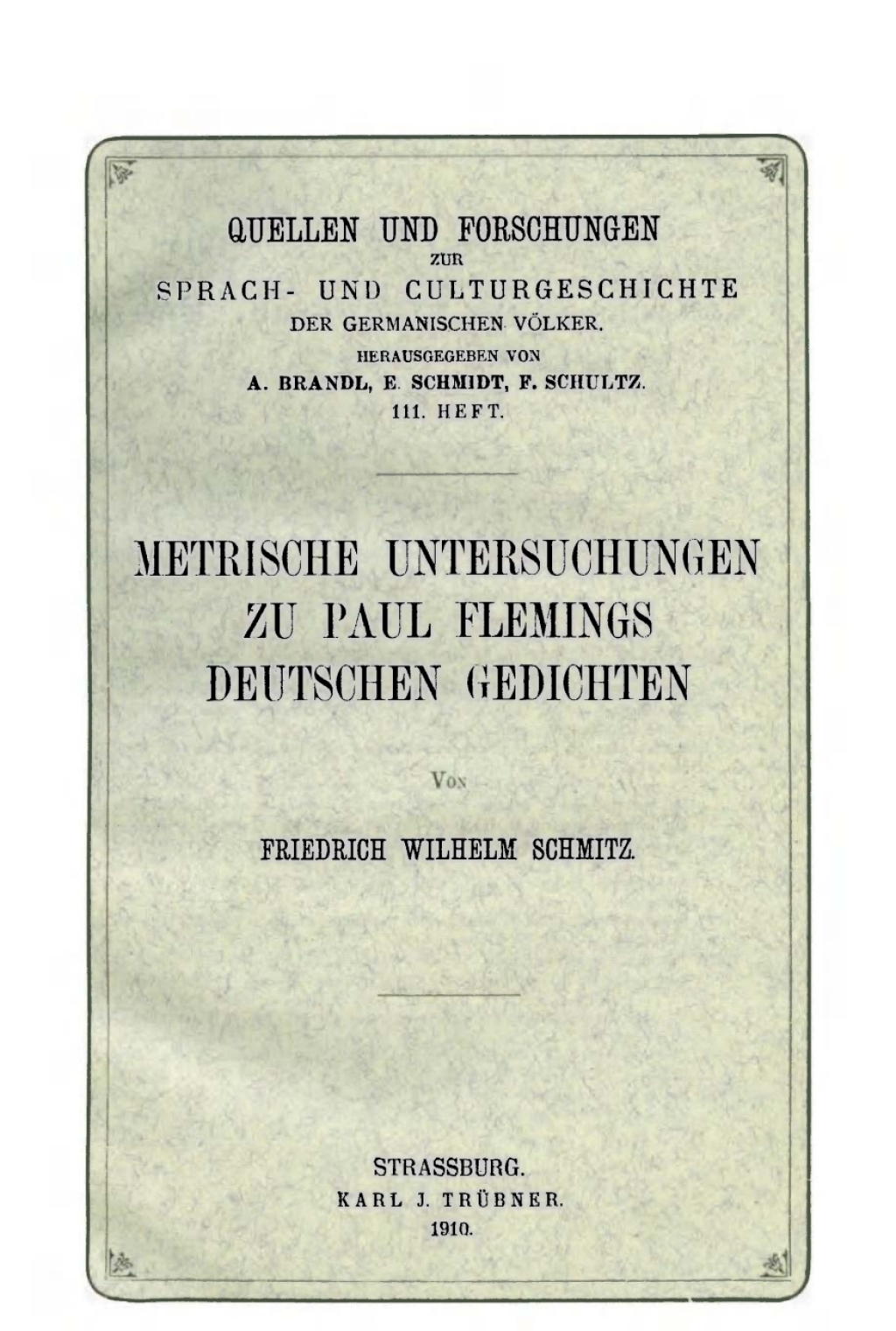 Metrische Untersuchungen zu Paul Flemings deutschen Gedichten 1st Edition â€“ PDF/EPUB Version Downloadable