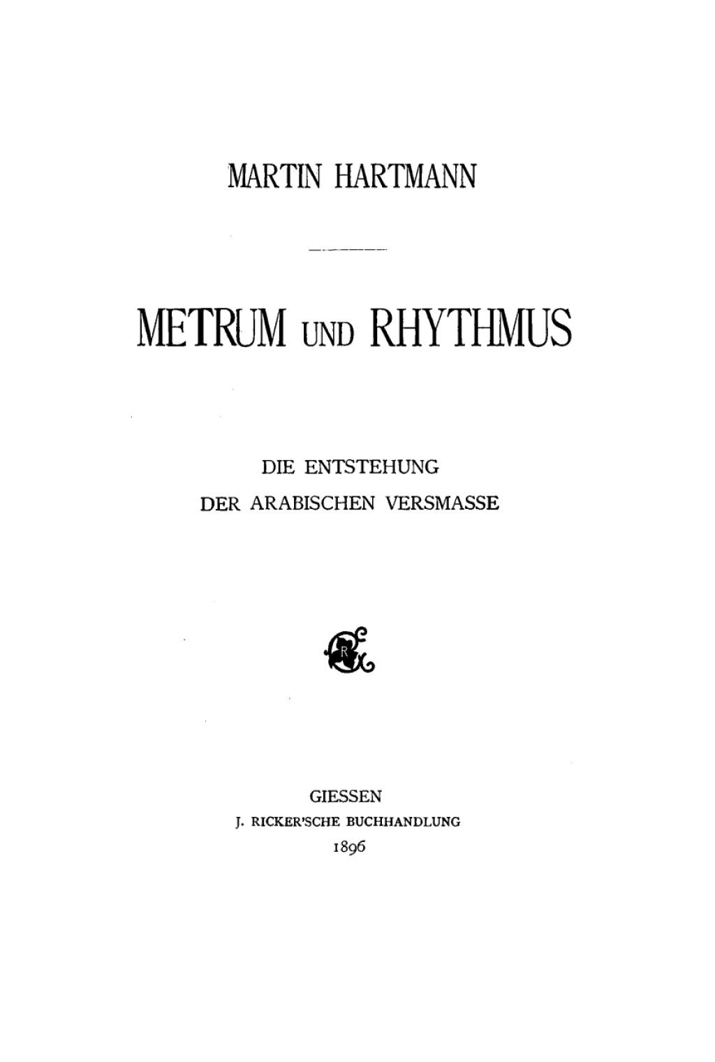 Metrum und Rhythmus Die Entstehung der arabischen Versmasse 1st Edition â€“ PDF/EPUB Version Downloadable