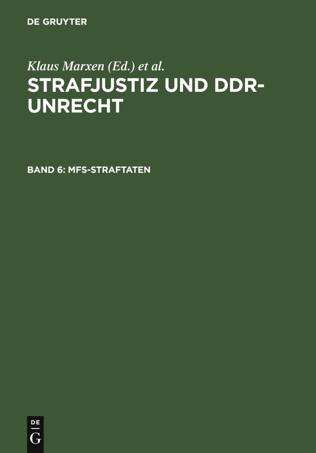MfS-Straftaten 1st Edition â€“ PDF/EPUB Version Downloadable
