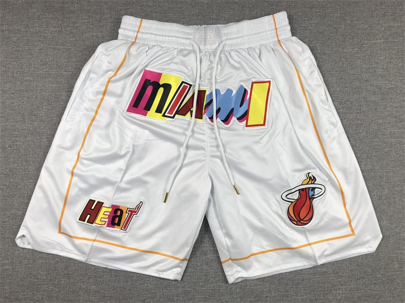 Miami Heat 2023 White City Edition Shorts - Basketball Shorts Store