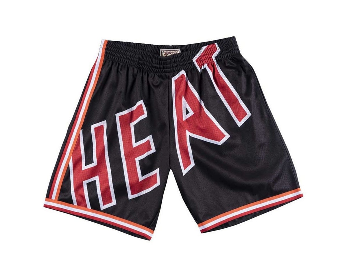 Miami Heat Big Face Shorts Black - Basketball Shorts Store