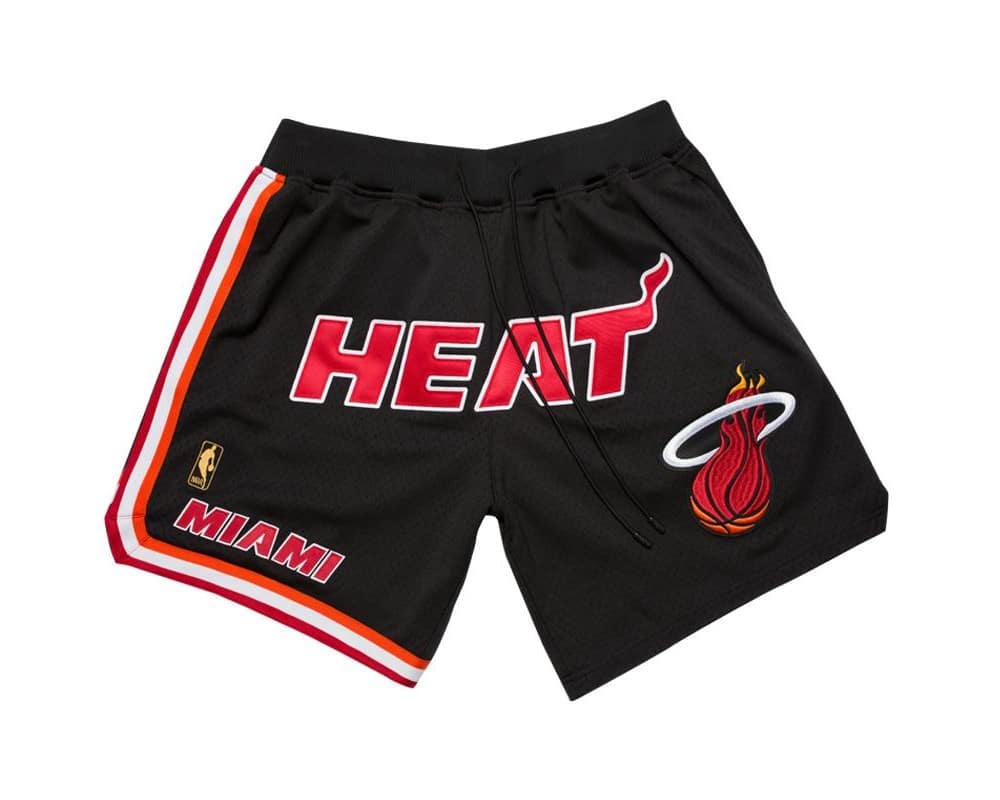 Miami Heat Black Hardwood Classics 1996-97 Shorts - Basketball Shorts Store