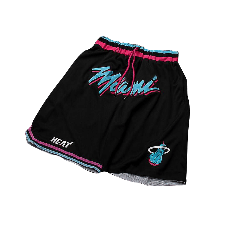 Miami Heat M&N Black Shorts - Basketball Shorts Store