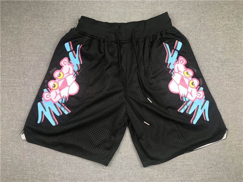 Miami Heat Pink Panther Vice Black Basketball Shorts - Basketball Shorts Store
