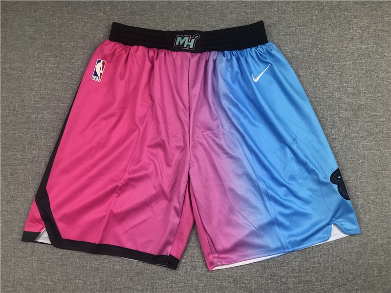 Miami Heat Pink Rainbow 2021 City Edition Swingman Shorts - Basketball Shorts Store