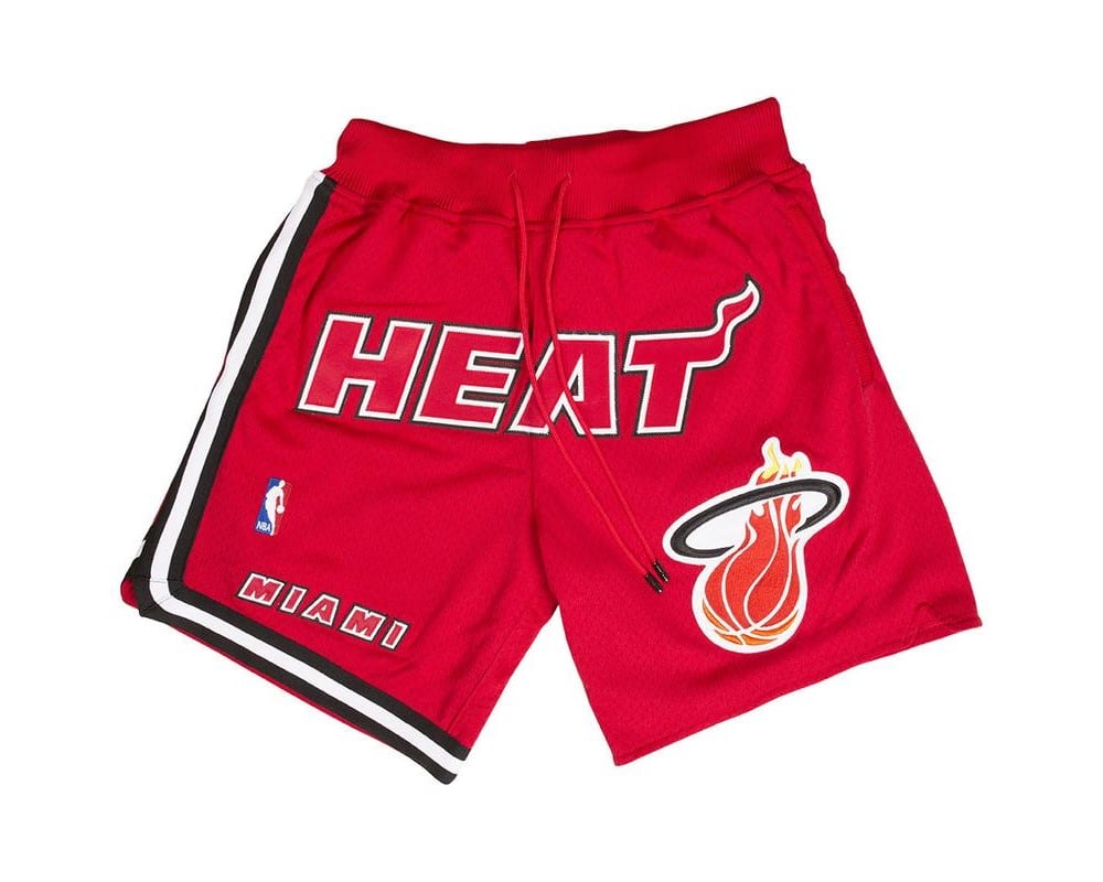 Miami Heat Red Hardwood Classics 1996-97 Shorts - Basketball Shorts Store