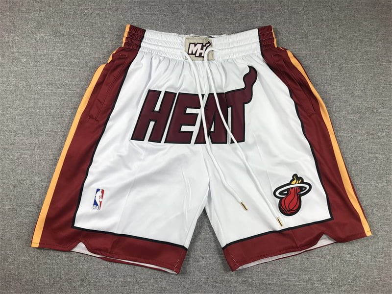 Miami Heat White Shorts - Association Edition - Basketball Shorts Store