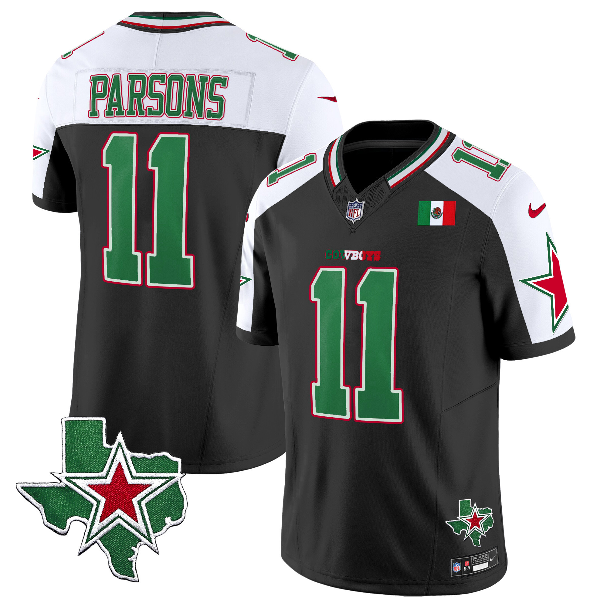 Micah Parsons Men's Dallas Cowboys 2024 Mexico Vapor Limited Alternate Jersey - All Stitched