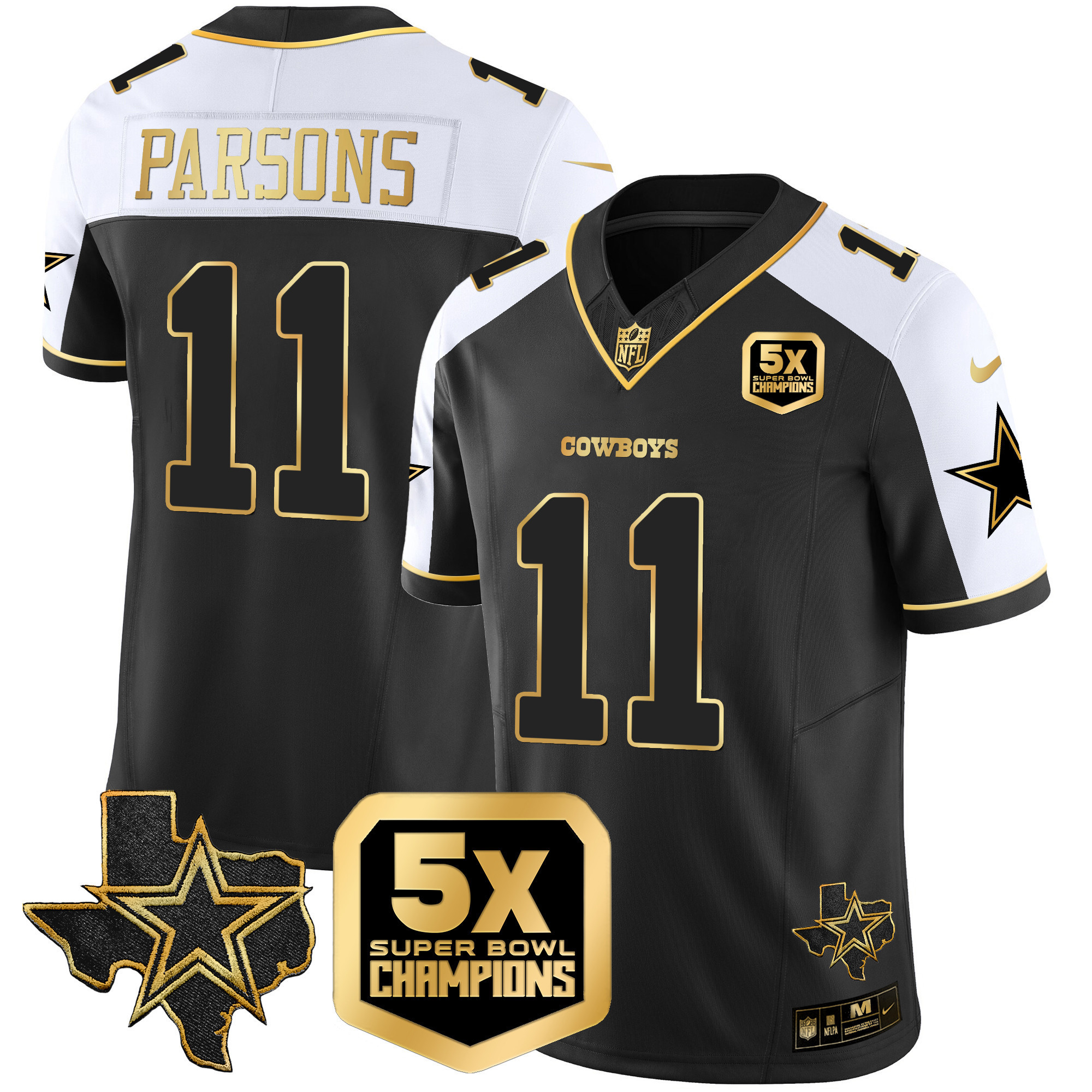 Micah Parsons Men's Dallas Cowboys 5x Super Bowl Champions Vapor Limited Alternate Jersey - All Stitched