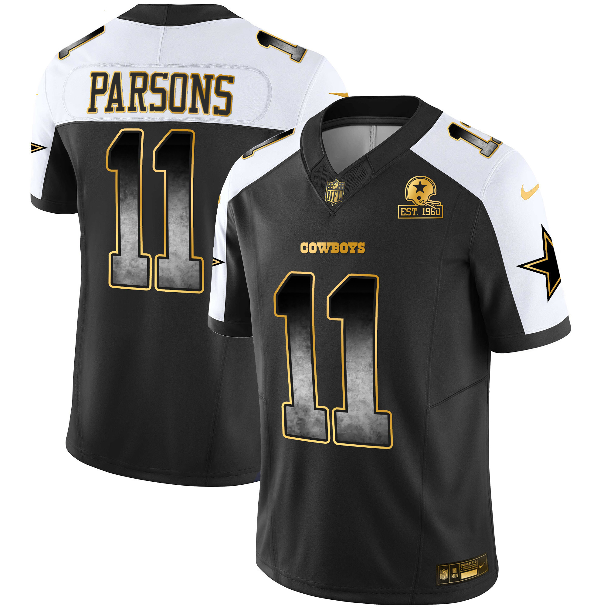 Micah Parsons Men's Dallas Cowboys Arch Smoke Vapor Alternate Jersey - All Stitched