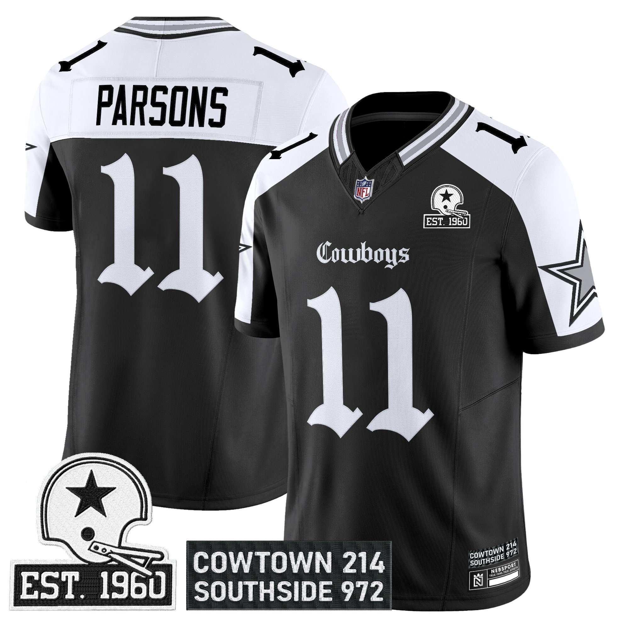 Micah Parsons Men's Dallas Cowboys 'Gothic Lone Star Edition' Vapor Limited Alternate Jersey - All Stitched