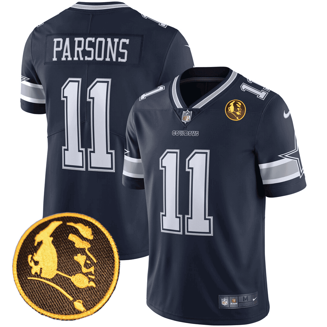 Micah Parsons Men's Dallas Cowboys John Madden Honoring Patch Navy Jersey - All Stitched