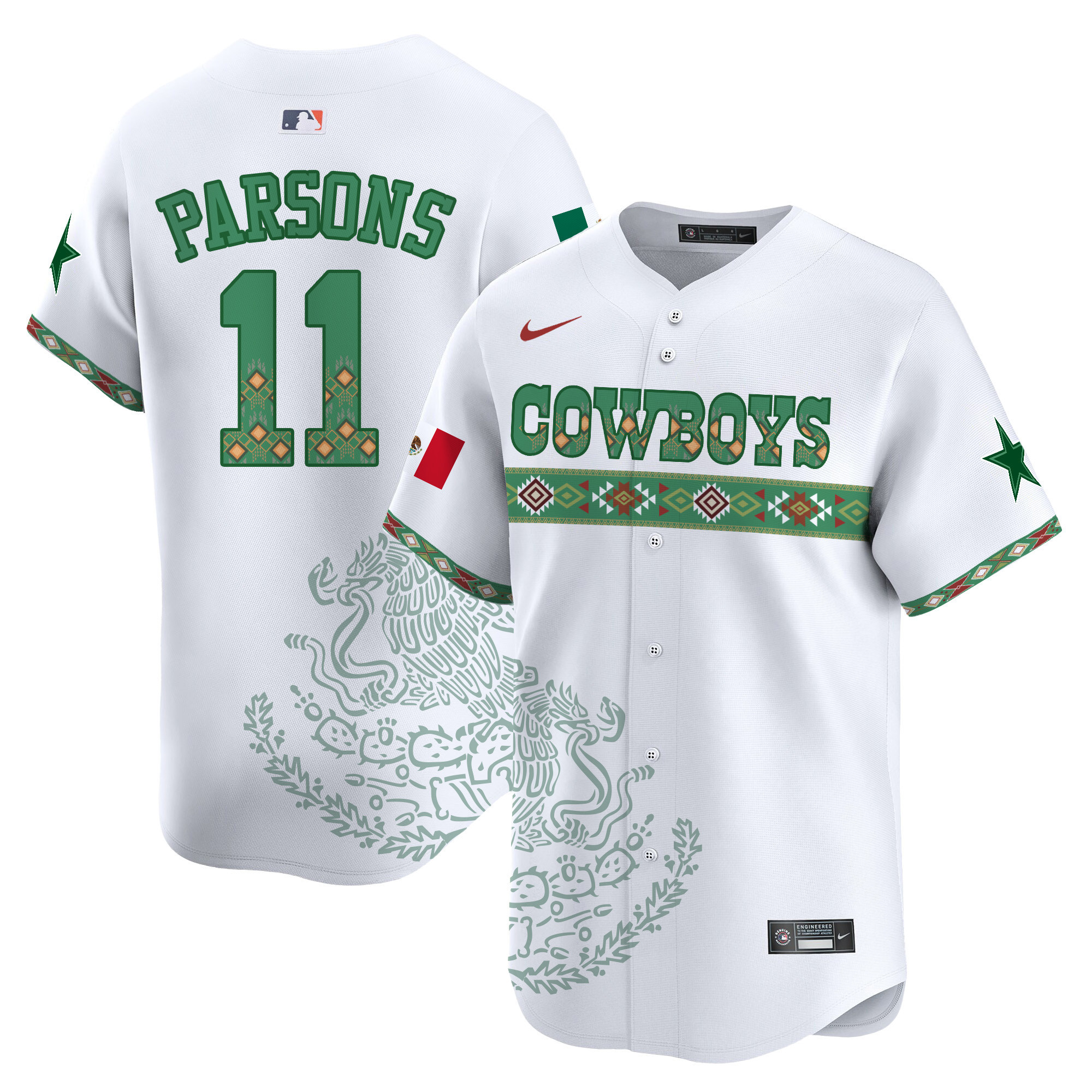 Micah Parsons Men's Dallas Cowboys Mexico Vapor Premier Limited Jersey - Printed White Jersey - All Stitched