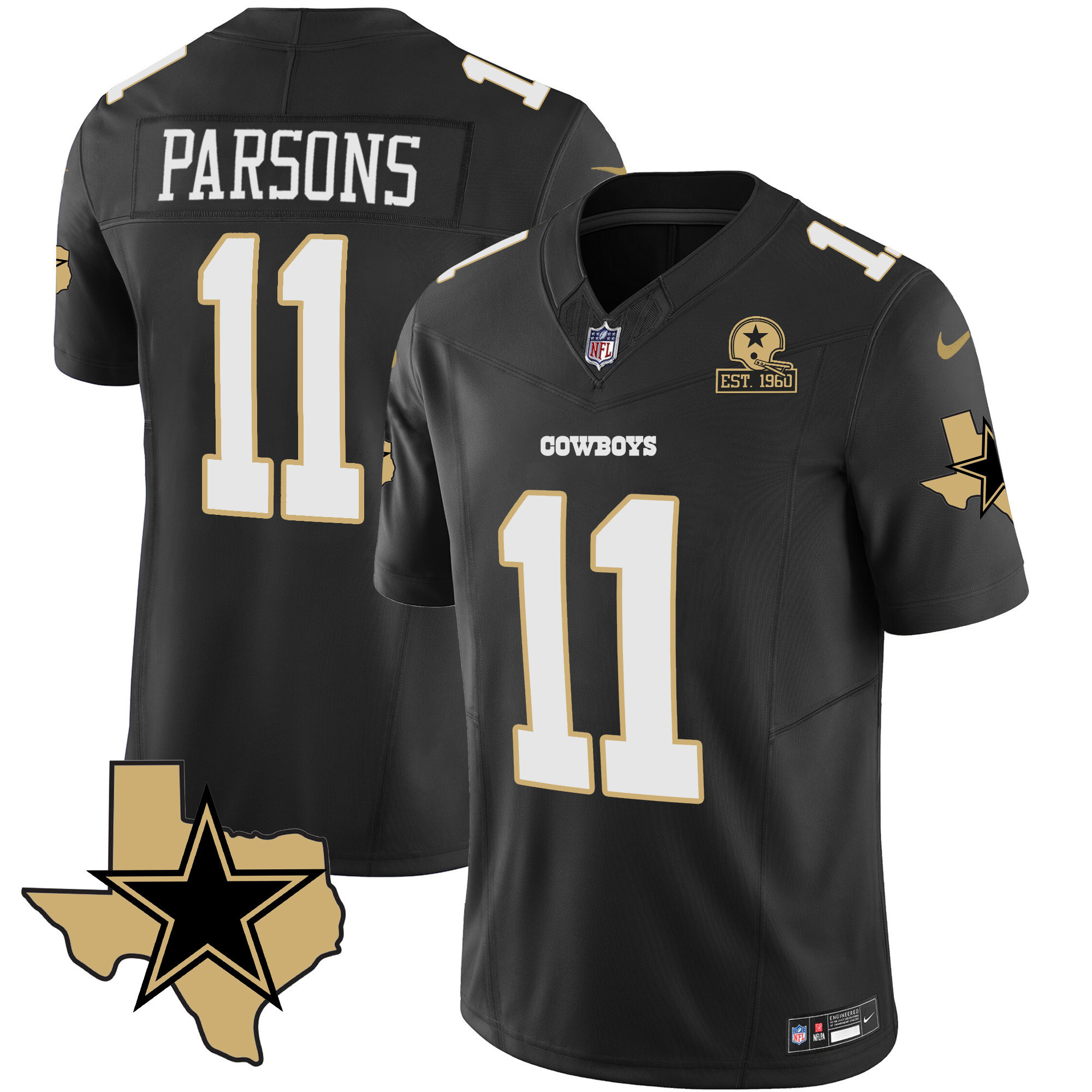 Micah Parsons Men's Dallas Cowboys Special Vapor Limited Black Jersey - All Stitched