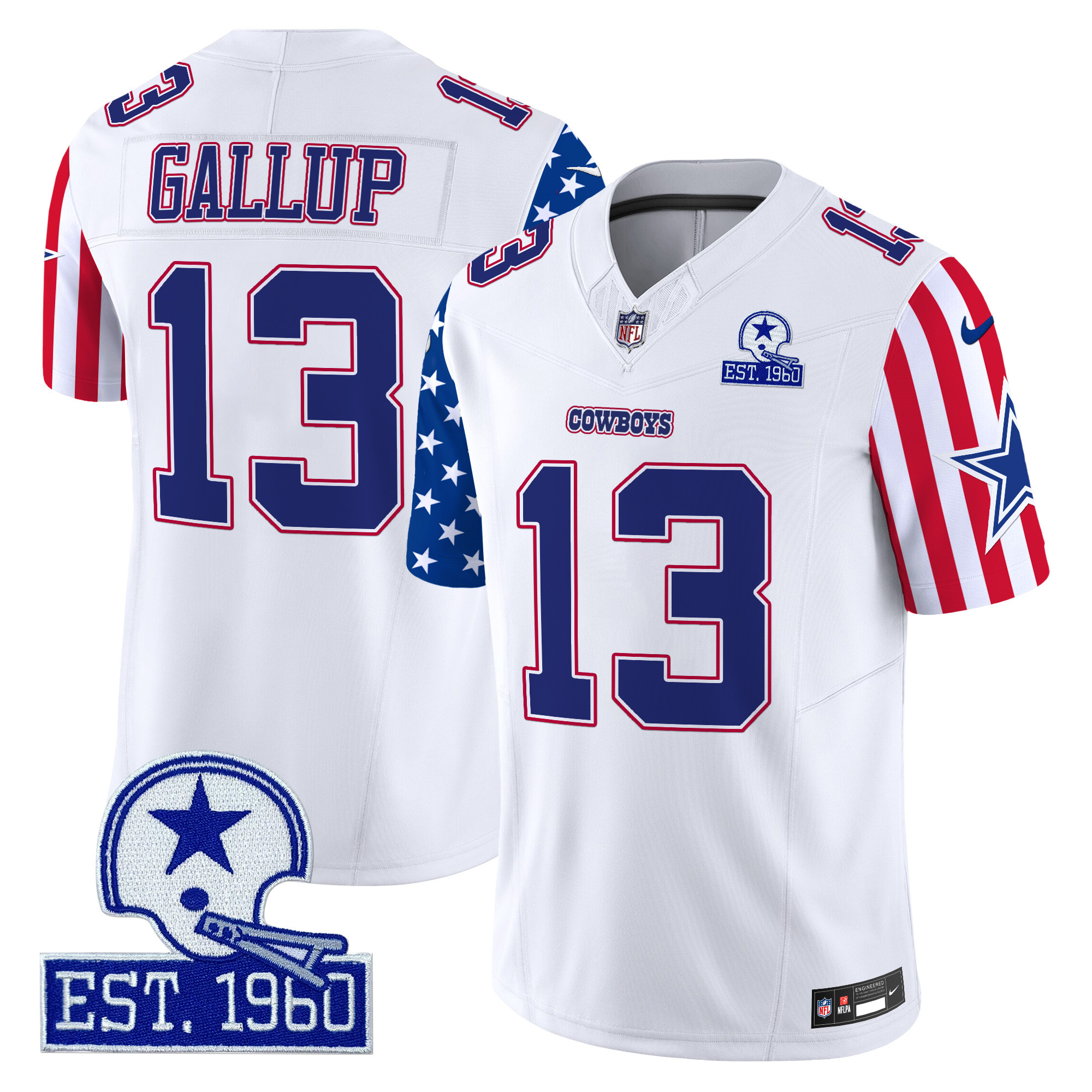Michael Gallup Men's Dallas Cowboys American Style Vapor Limited White Jersey - All Stitched